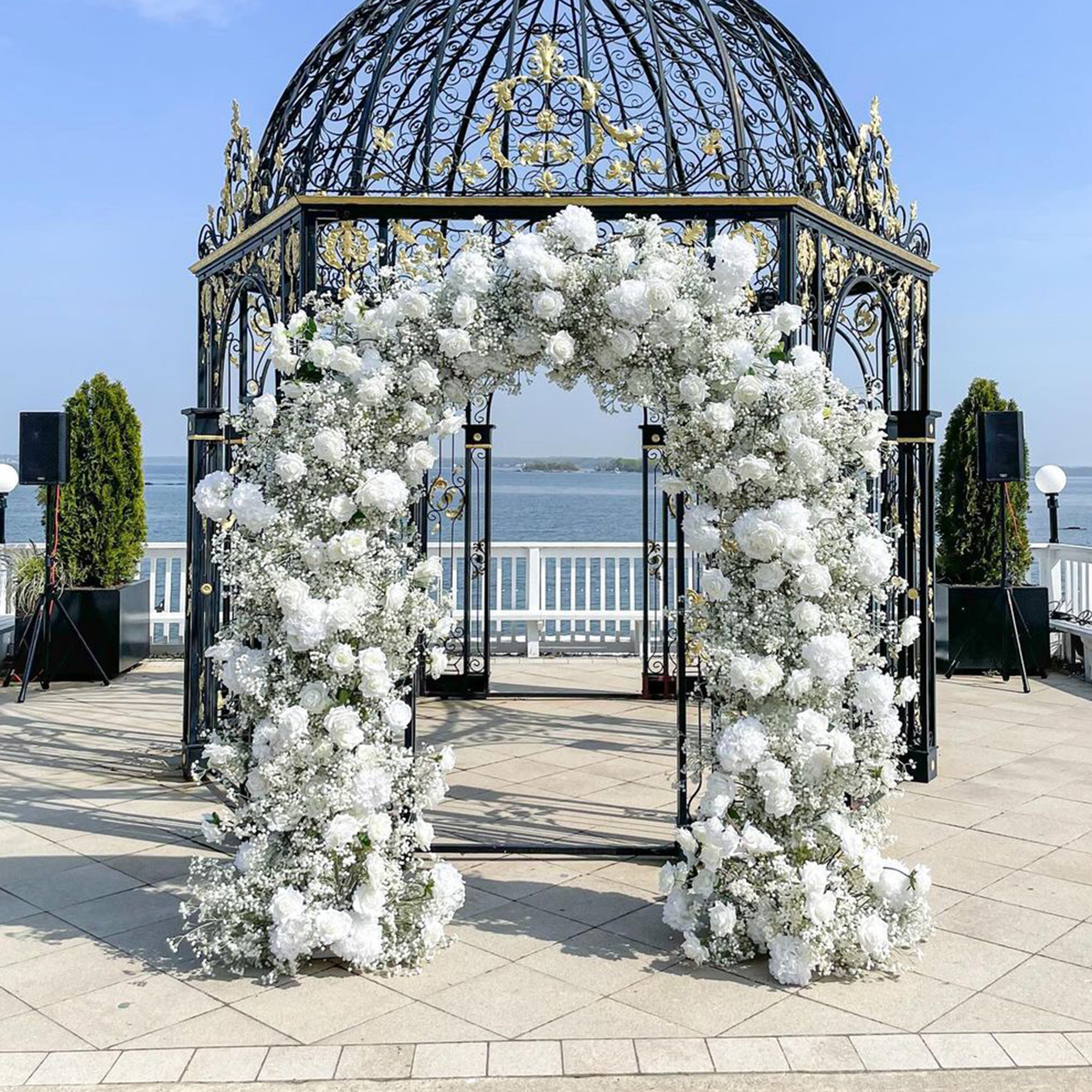 Cloud Wedding Party Background Floral Arch Decoration Including Frame