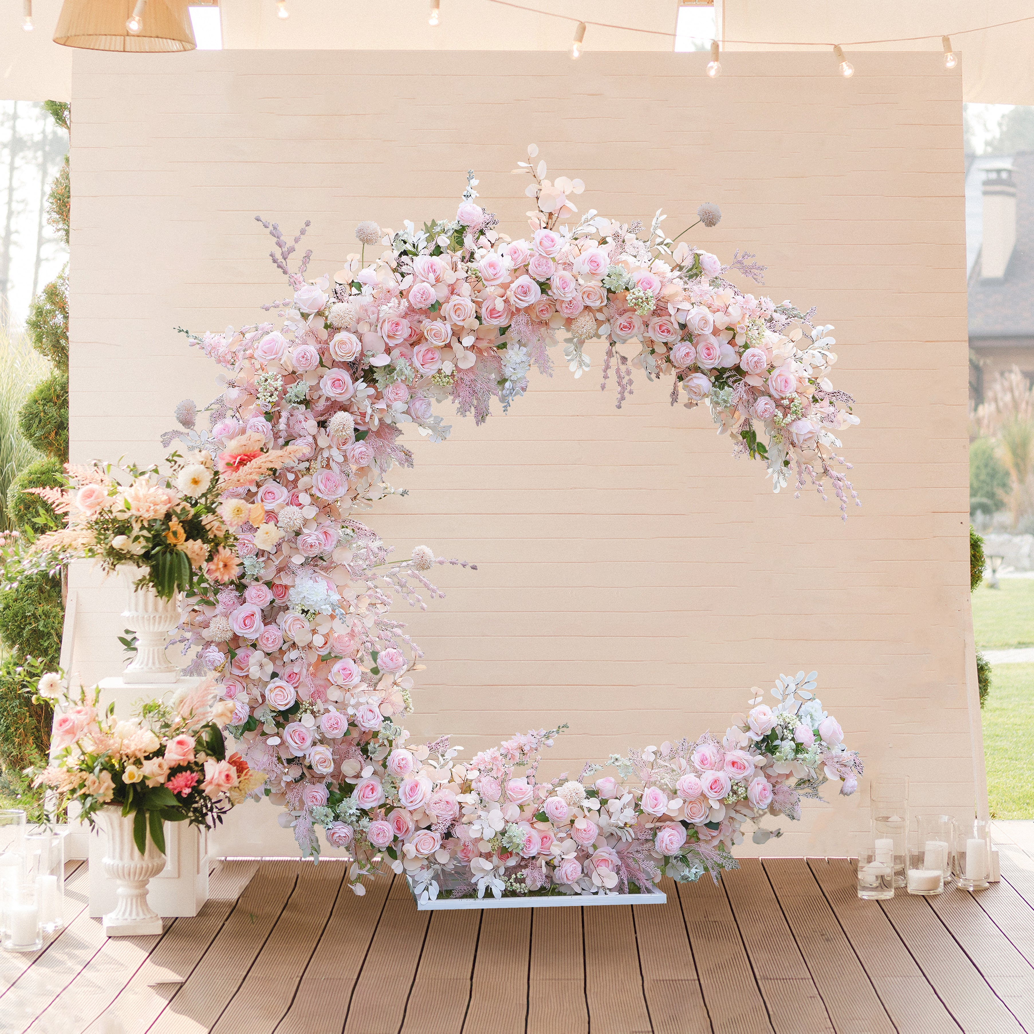 Nectar :Wedding Party Background Floral Arch Decoration Including Frame