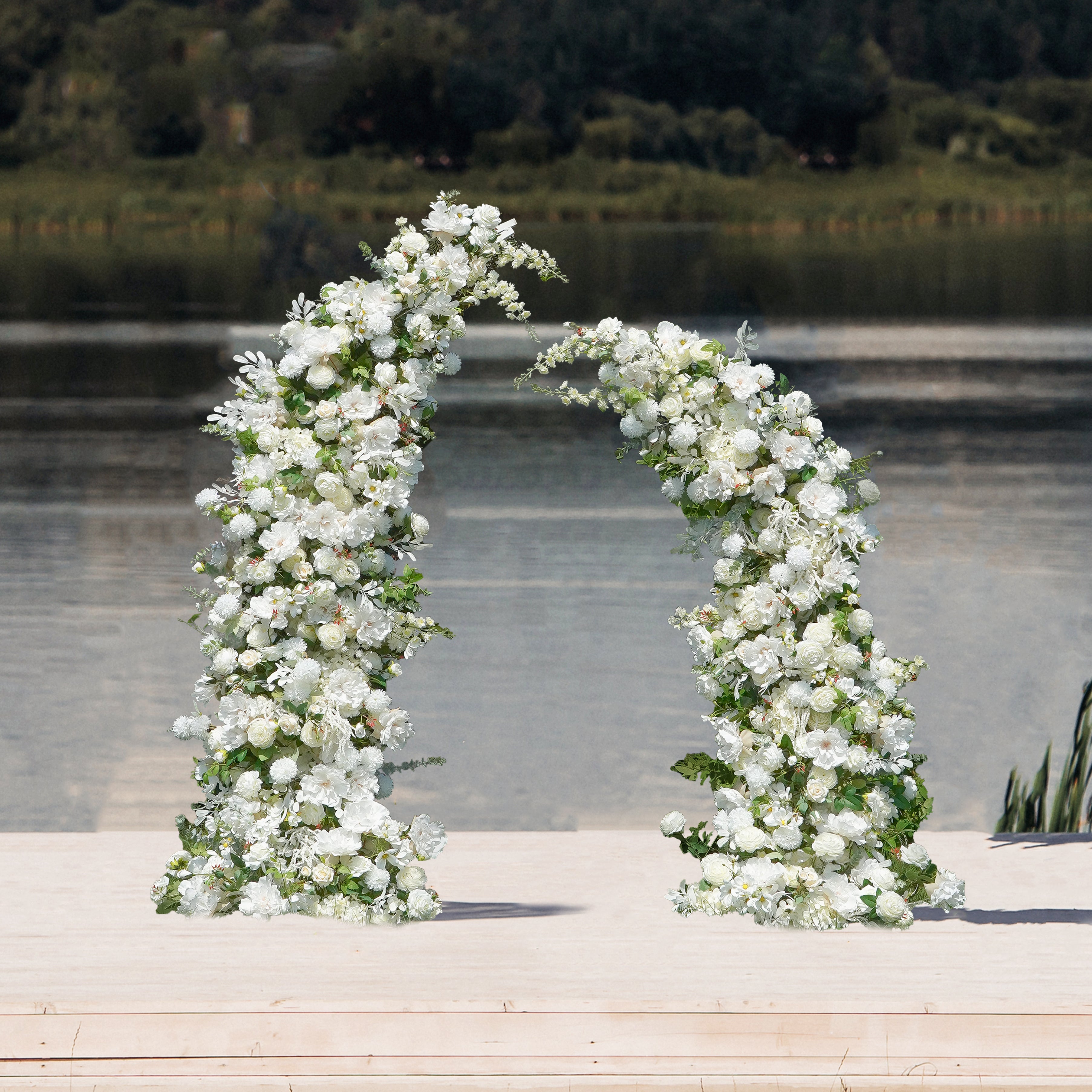 Glaciana 2026 Luxury Floral Arch with Frame - Complete Ceremony Backdrop Kit for Weddings Parties & Events