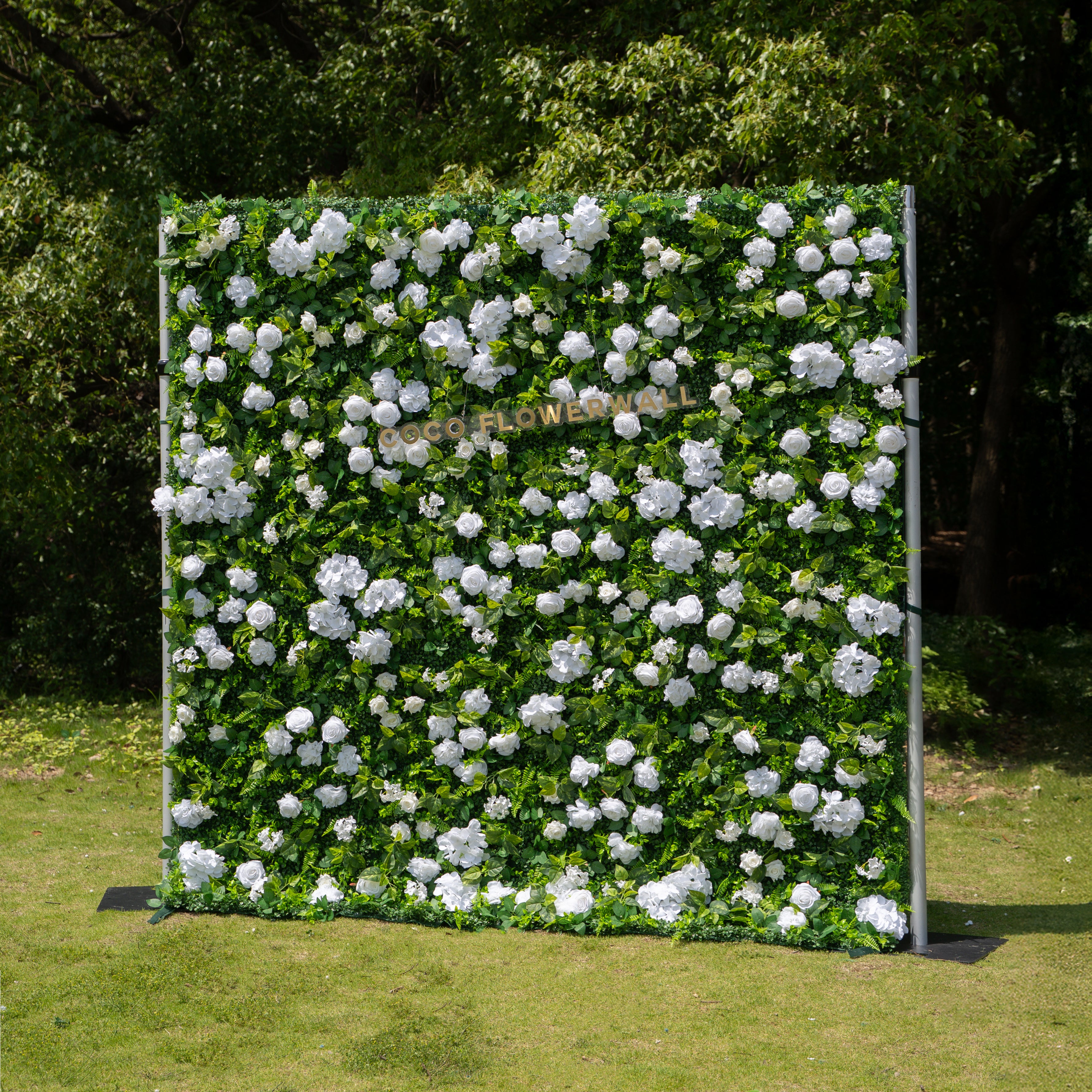 Young:Fabric Artificial rolling up curtain flower wall 8ftx8ft for wedding and event decoration (Ready to Ship USA only)