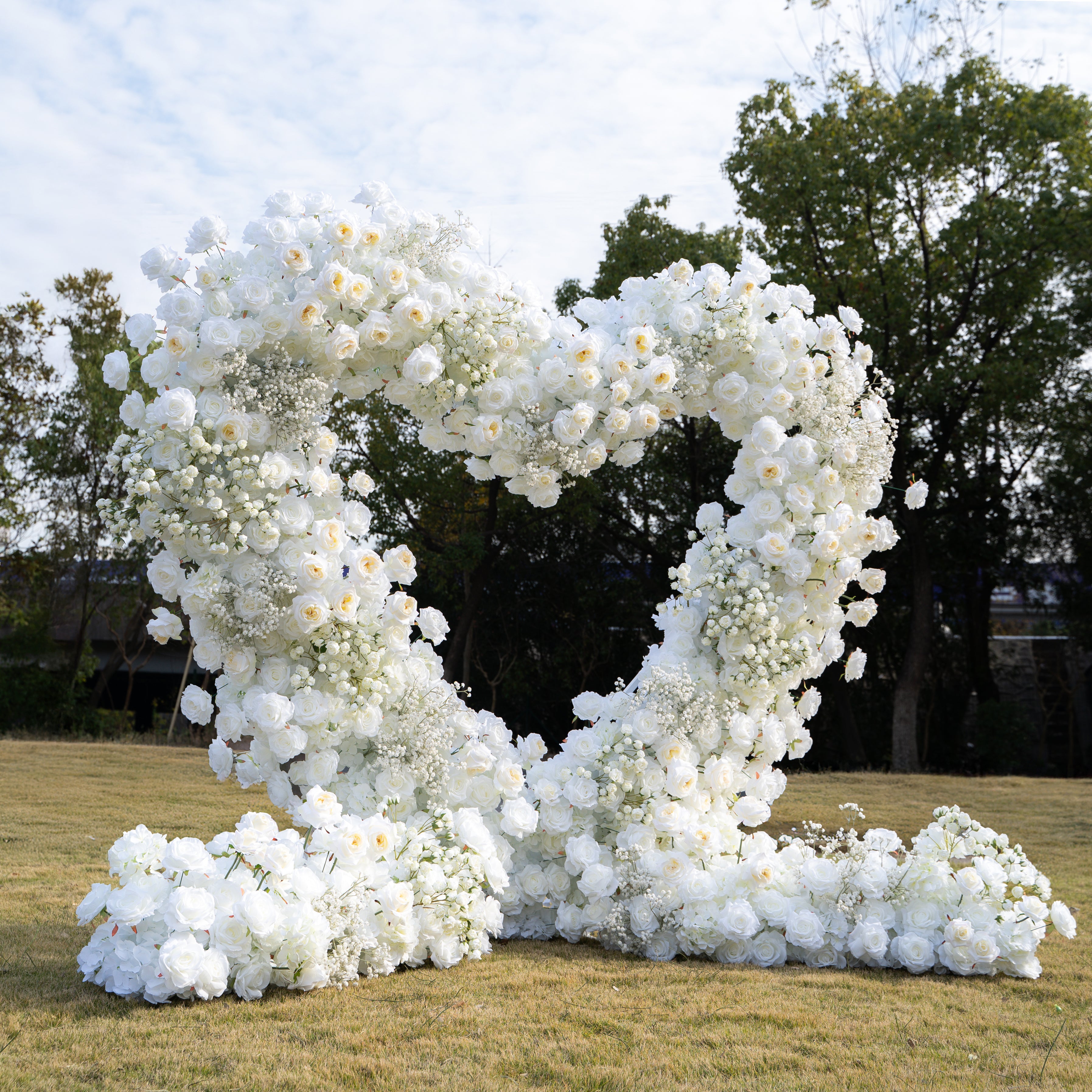 New Heart 2025:Wedding Party Background Floral Arch Decoration (Including Frame)