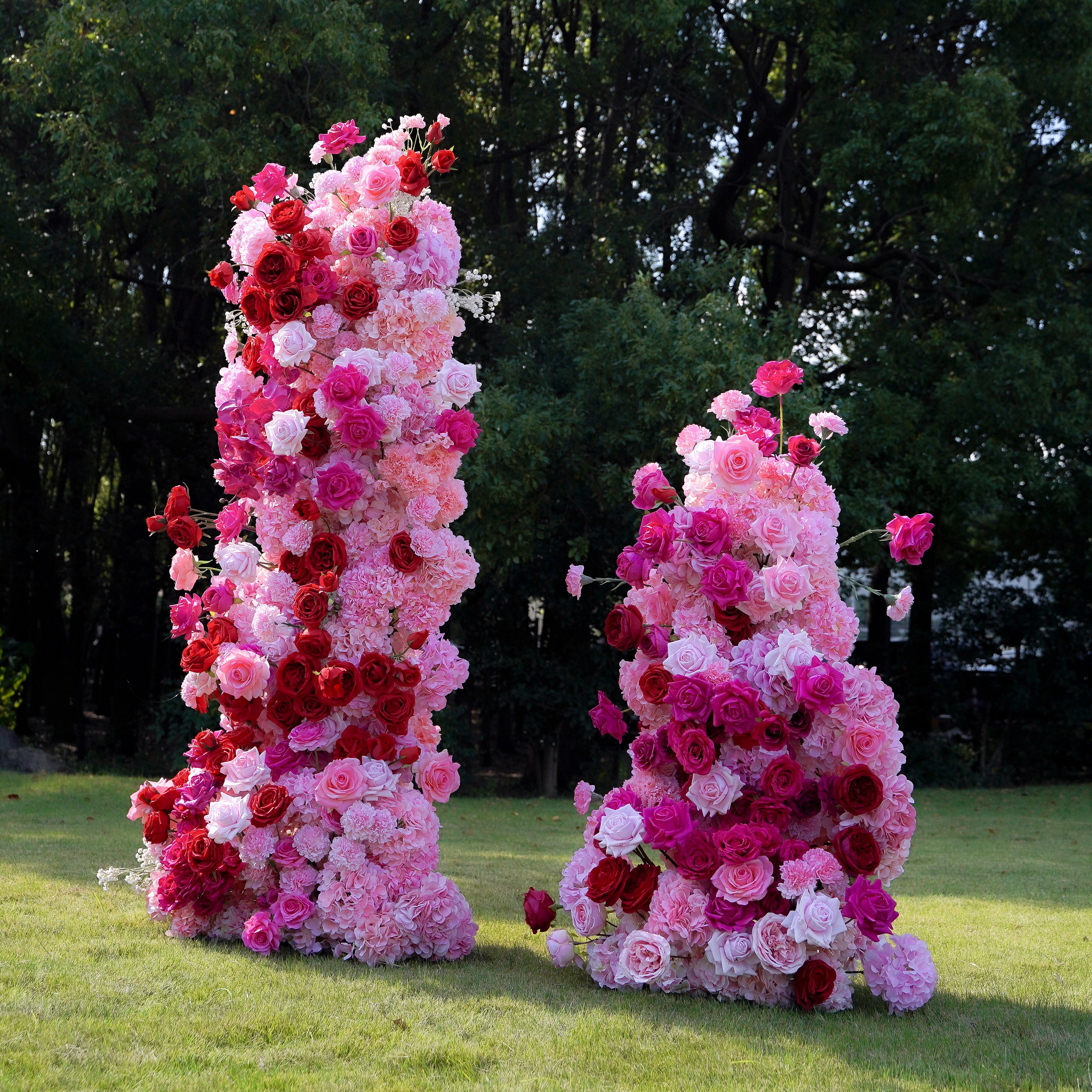 Crimson:Wedding Party Background Floral Arch Decoration Including Frame