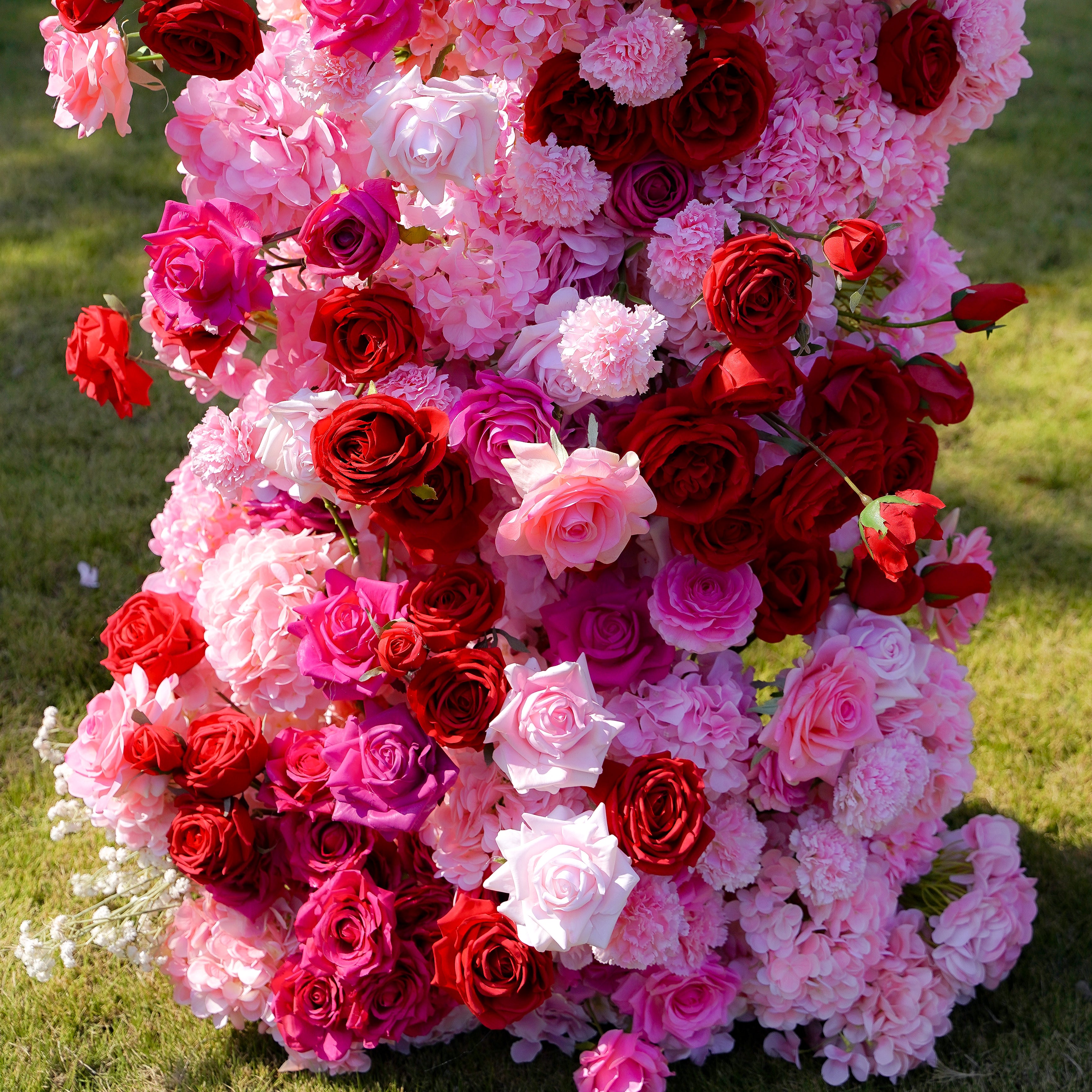 Crimson:Wedding Party Background Floral Arch Decoration Including Frame