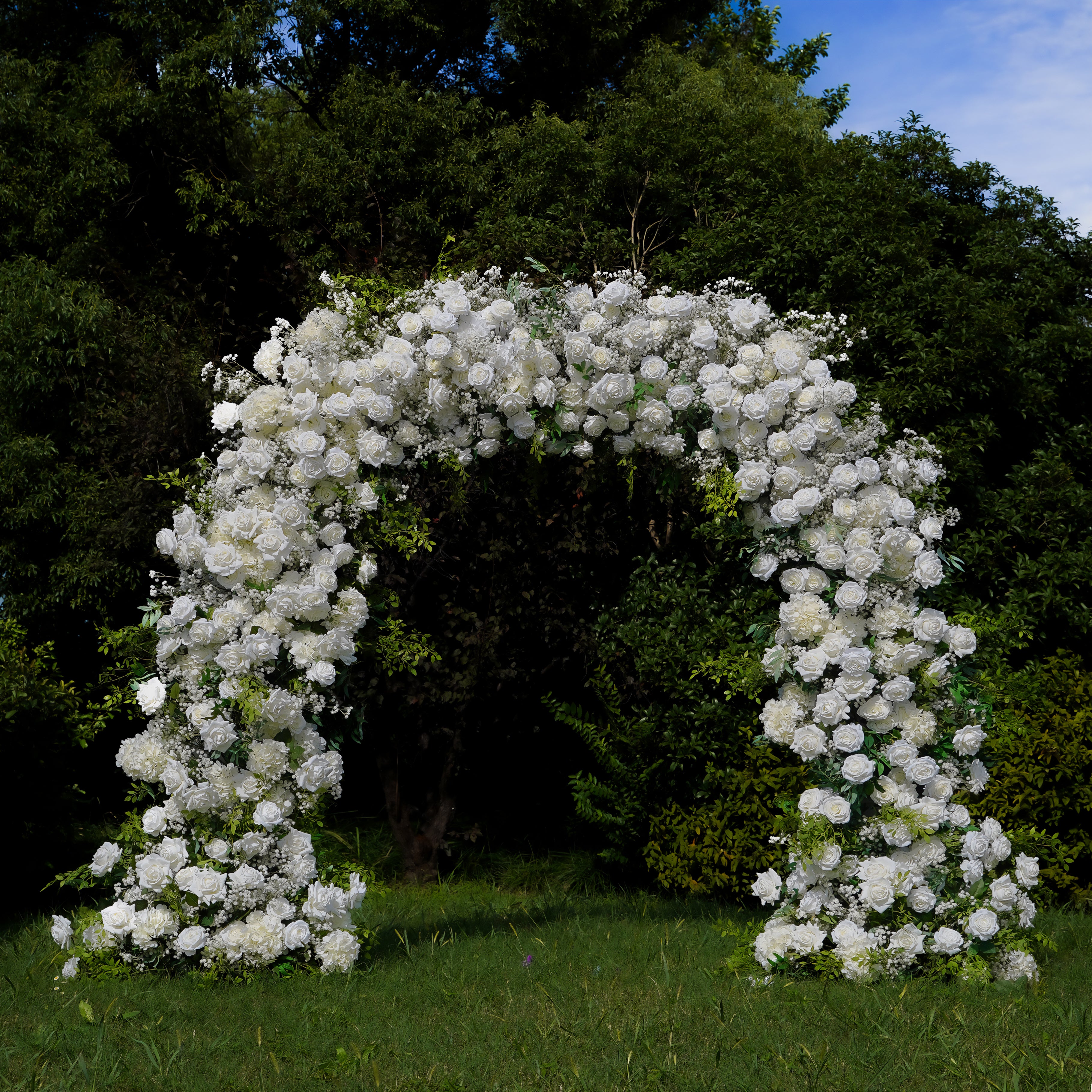 Pearl:Wedding Party Background Floral Arch Decoration Including Frame
