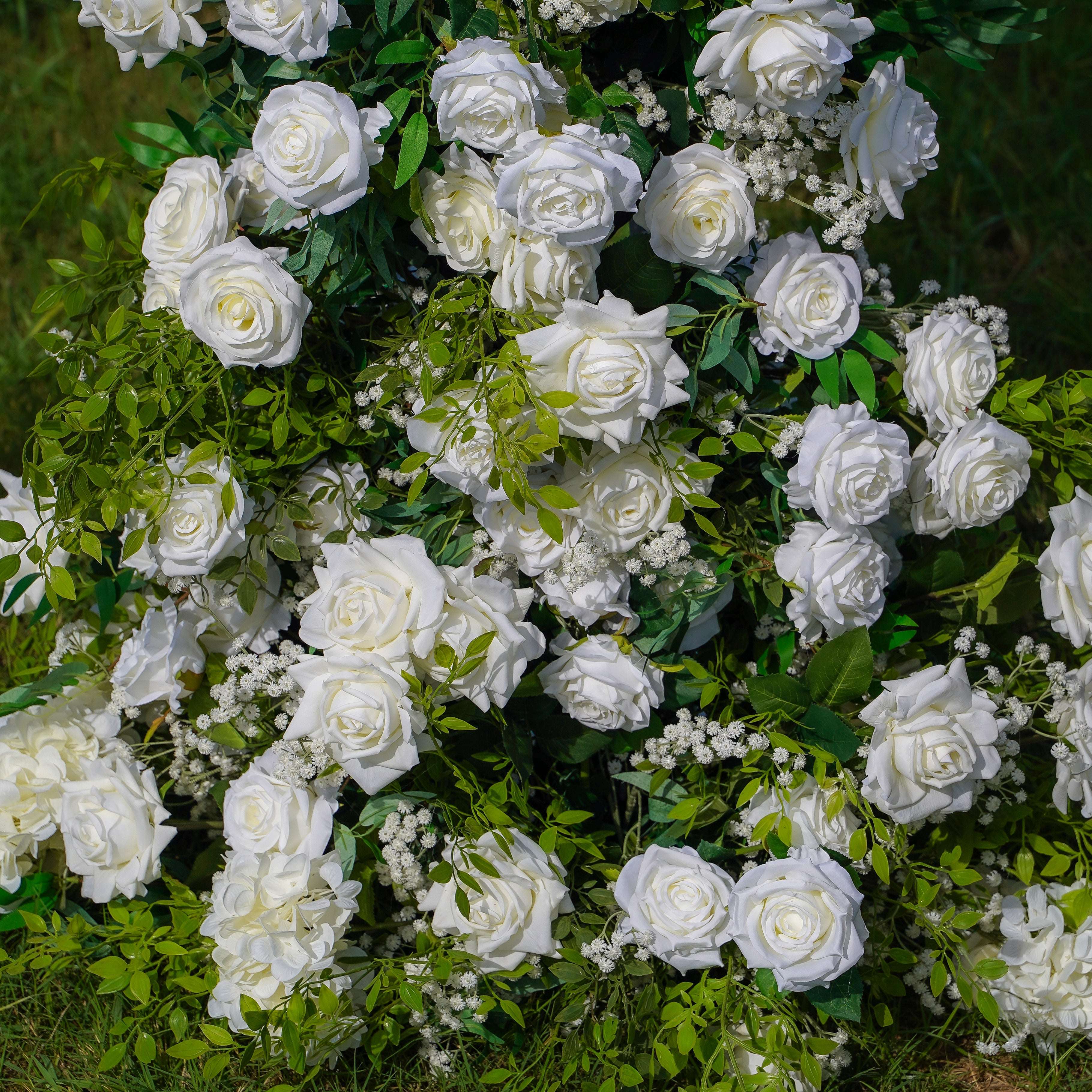 Pearl:Wedding Party Background Floral Arch Decoration Including Frame