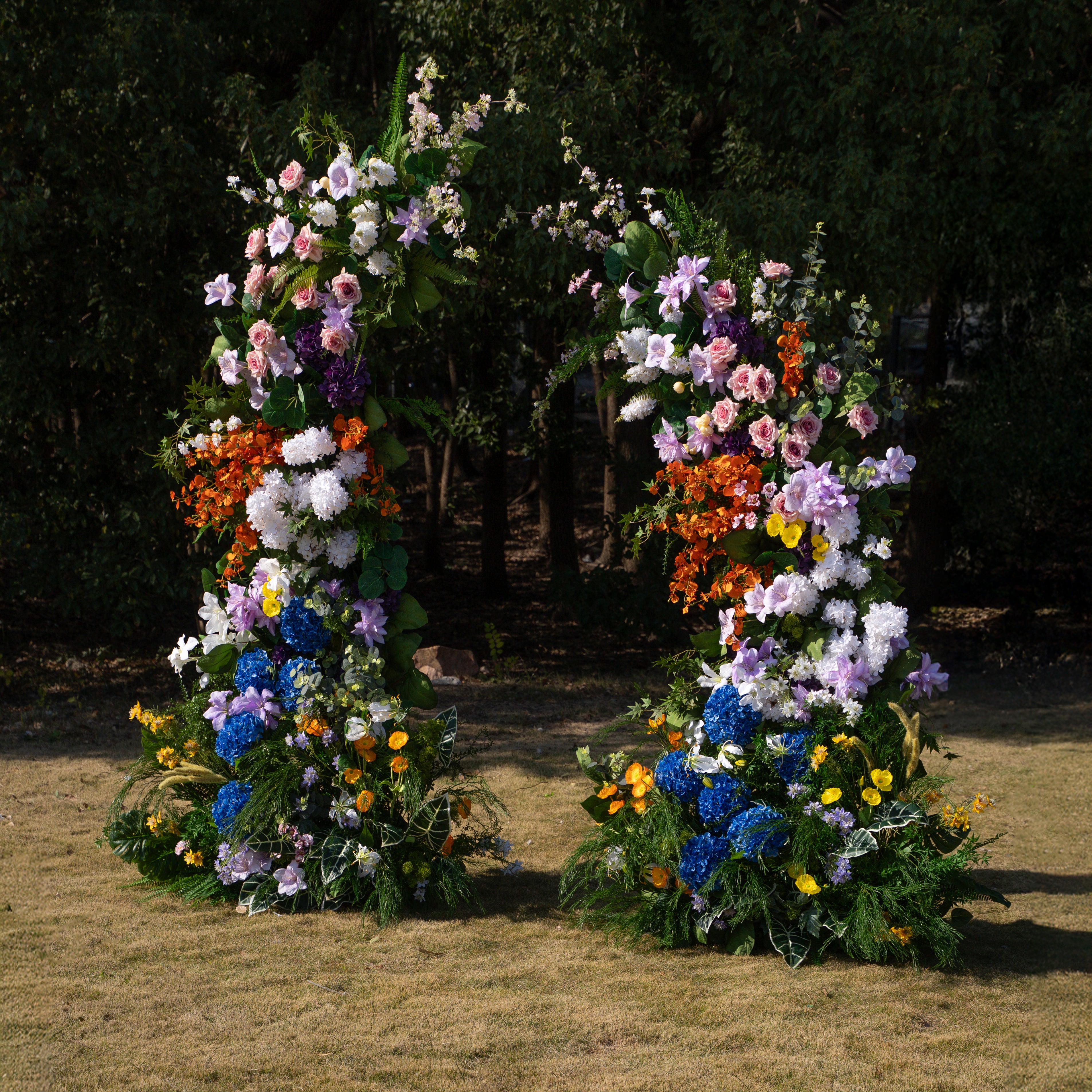 Lym :2026 New Designed Wedding Party Background Floral Arch Decoration (Including Frame)