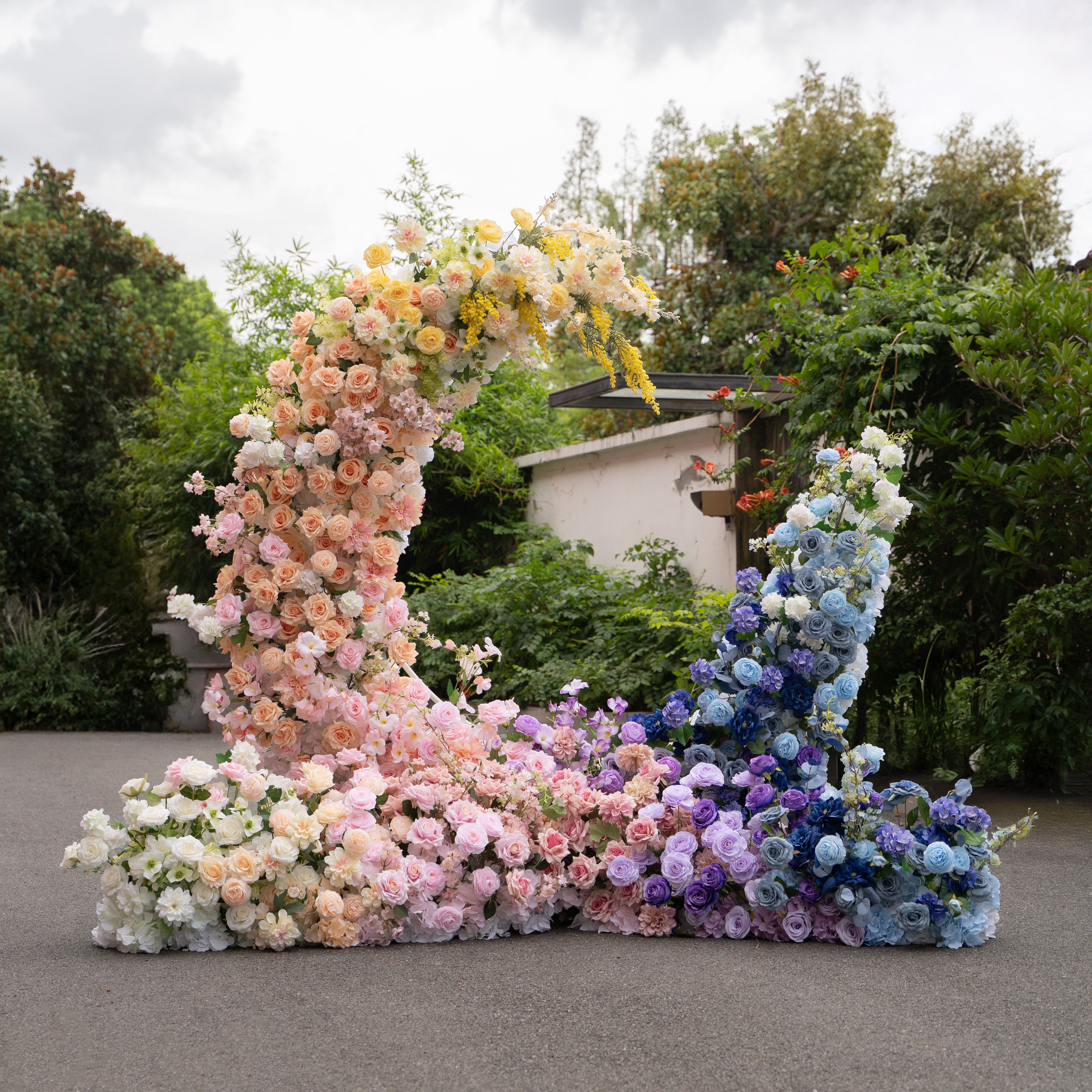 New Arrival: Candy Wedding Party Background Floral Arch Decoration Including Frame