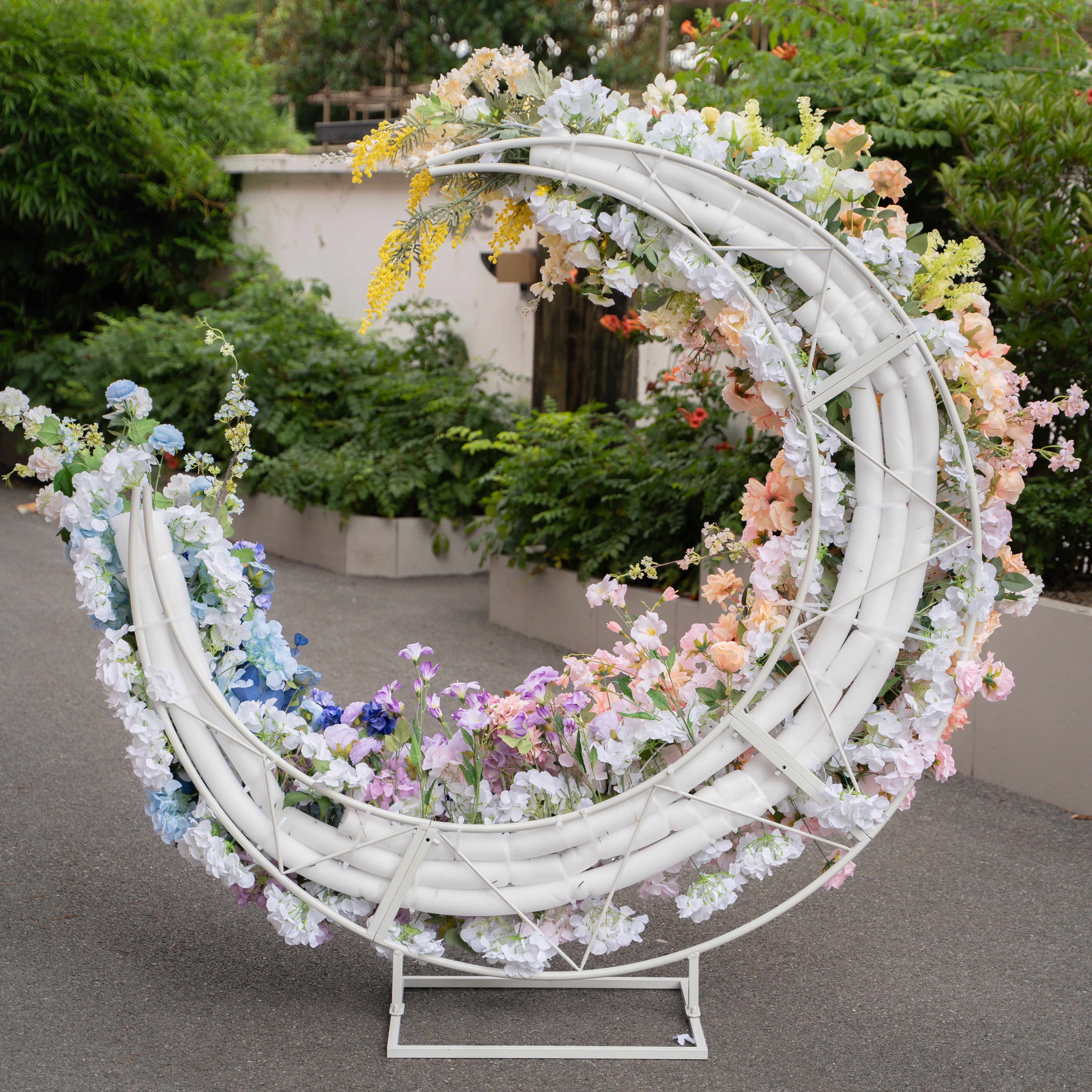 New Arrival: Candy Wedding Party Background Floral Arch Decoration Including Frame