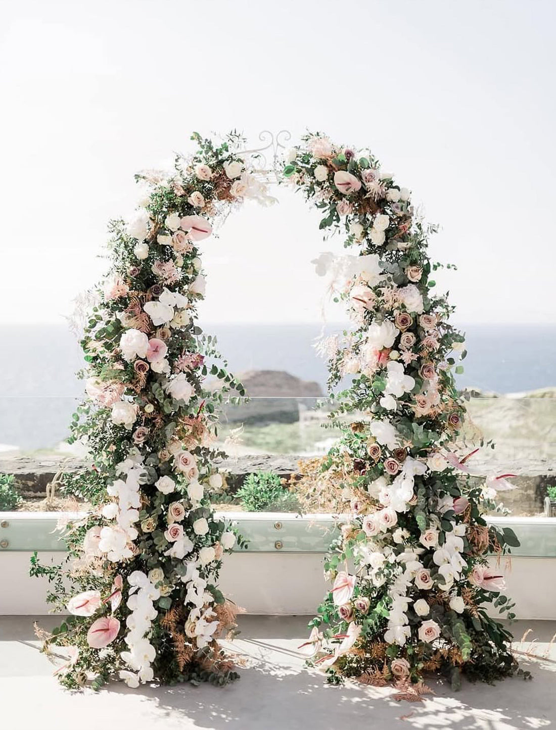 Custom Floral Arch – Style 012：2025 New Wedding Party Background Floral Arch Decoration  Including Frame