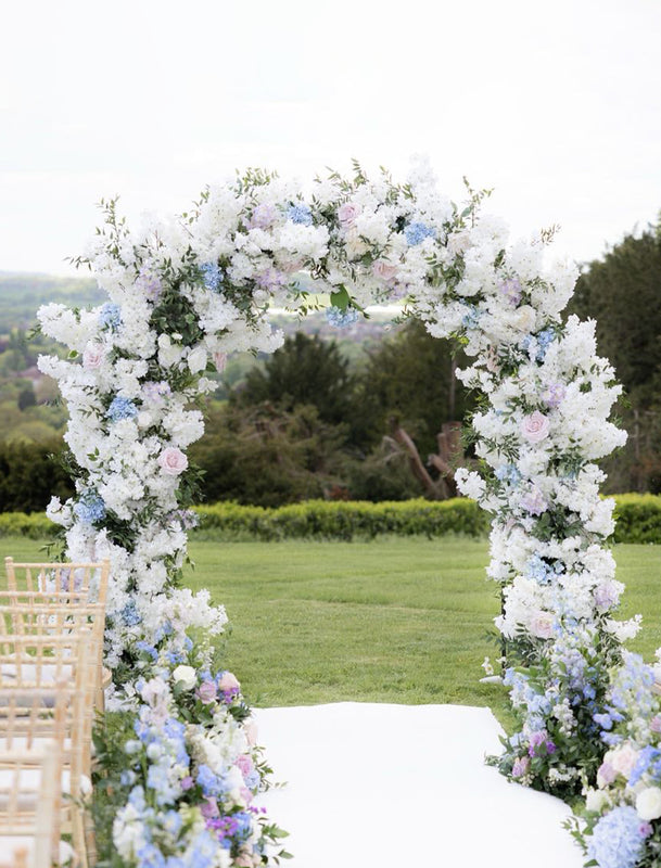 Custom Floral Arch – Style 015：2025 New Wedding Party Background Floral Arch Decoration  Including Frame