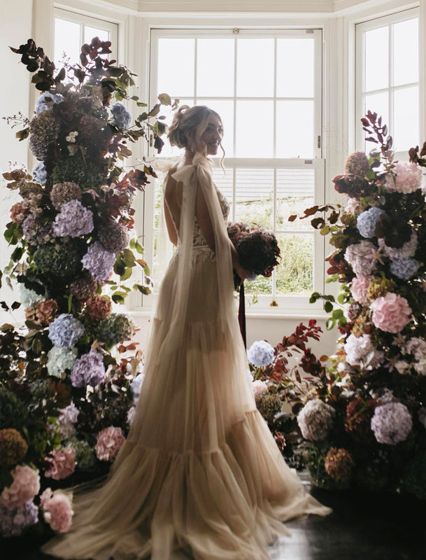 Custom Floral Arch – Style 016：2025 New Wedding Party Background Floral Arch Decoration  Including Frame