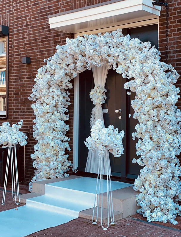 Custom Floral Arch – Style 001：2025 New Wedding Party Background Floral Arch Decoration  Including Frame