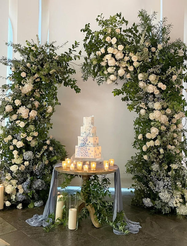 Custom Floral Arch – Style 020：2025 New Wedding Party Background Floral Arch Decoration  Including Frame