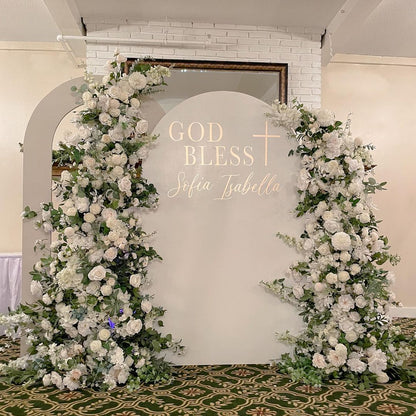 Glaciana 2026 Luxury Floral Arch with Frame - Complete Ceremony Backdrop Kit for Weddings Parties &amp; Events