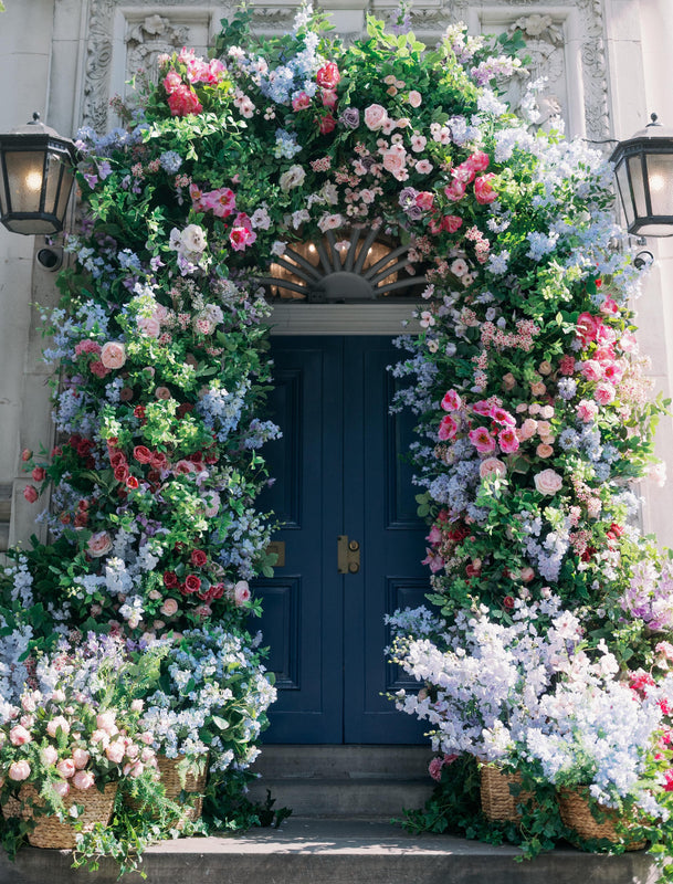 Custom Floral Arch – Style 007：2025 New Wedding Party Background Floral Arch Decoration  Including Frame