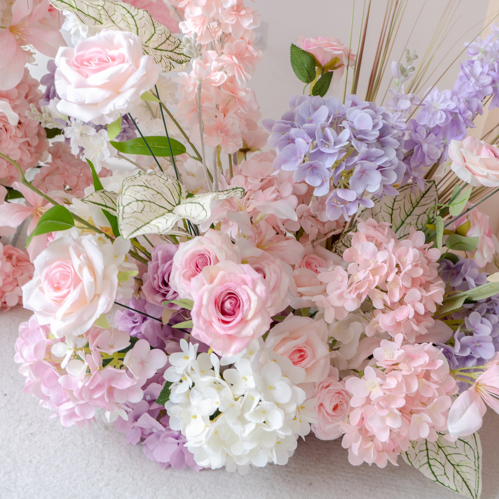 Eirene  New Wedding Party Background Floral Arch Decoration Including Frame, Pillar and 3 Runners