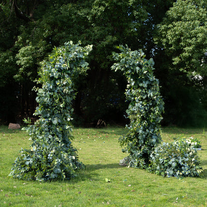 Sprout：Wedding Party Background Floral Arch Decoration (Including Frame) + 2 Silk flower ground runners  Including Frame