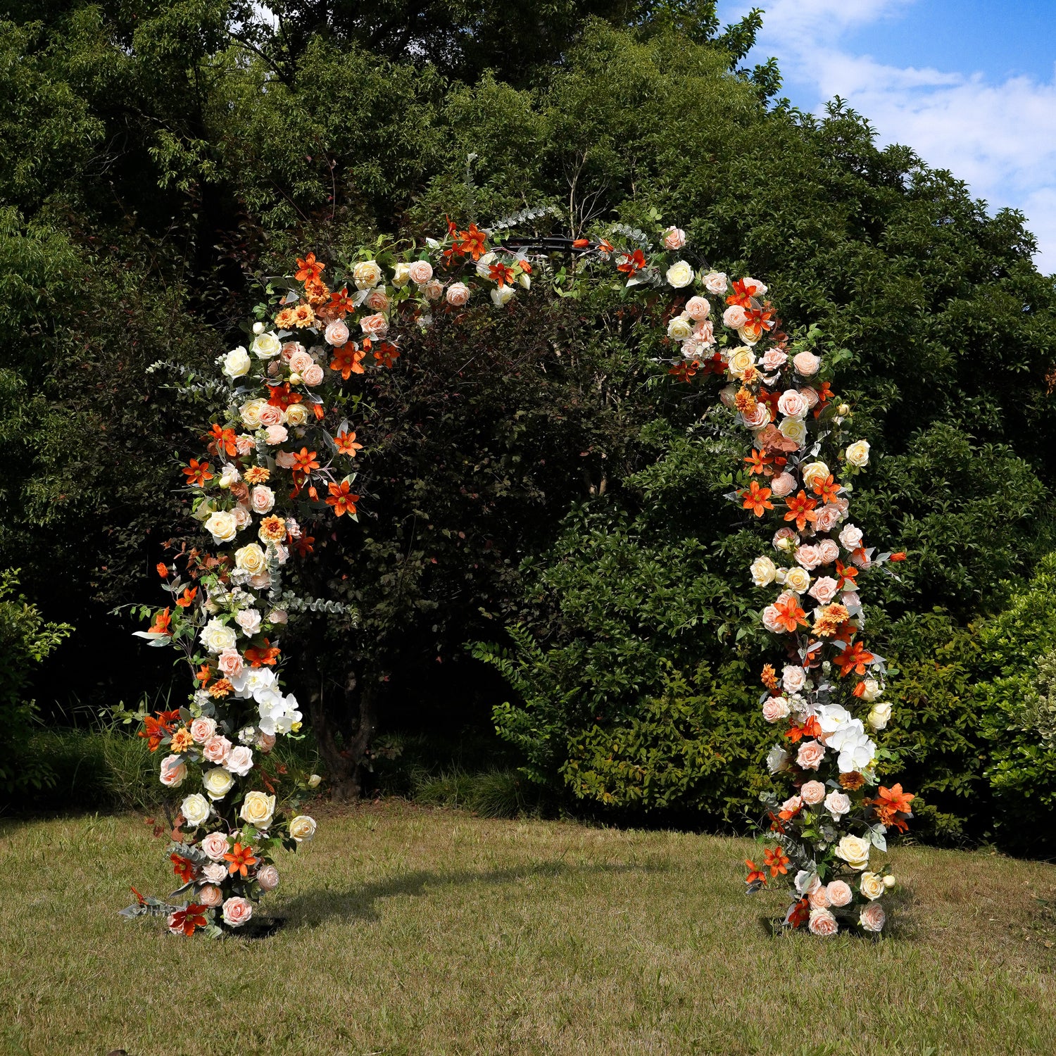 Solara New Wedding Party Background Floral Arch Decoration  Including Frame
