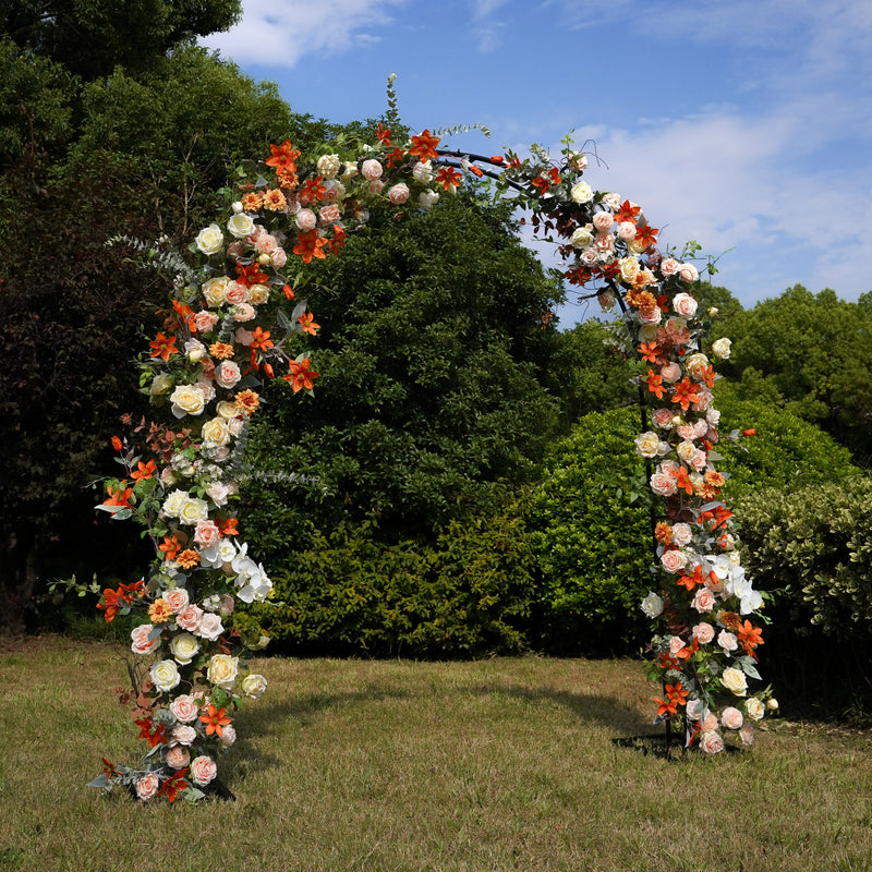 Solara New Wedding Party Background Floral Arch Decoration  Including Frame