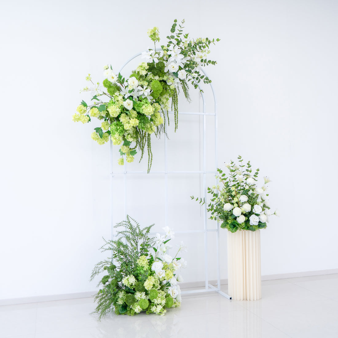 Laurel  Wedding Party Background Floral Arch Decoration  Including Frame and pillar