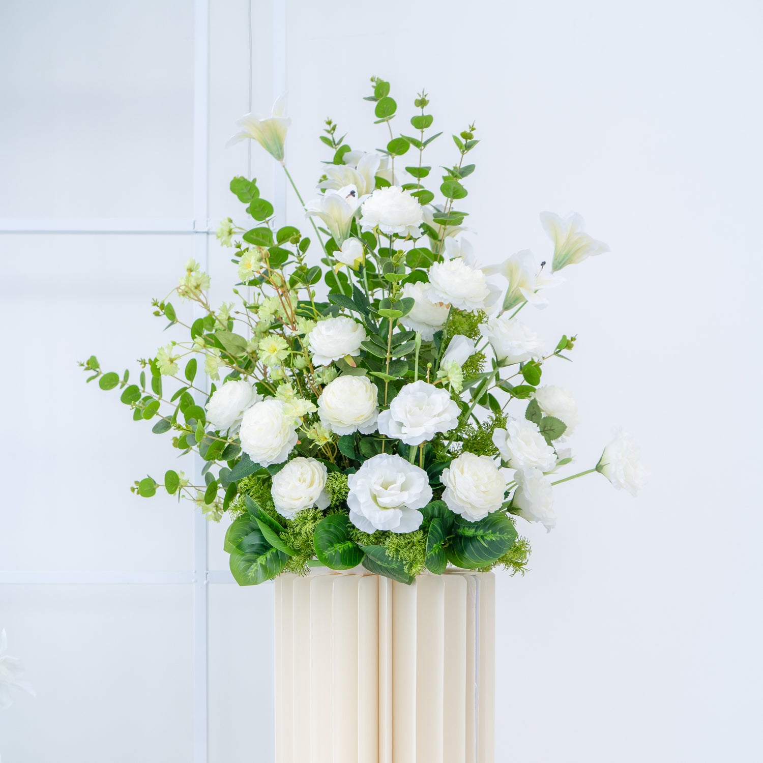 Laurel  Wedding Party Background Floral Arch Decoration  Including Frame and pillar
