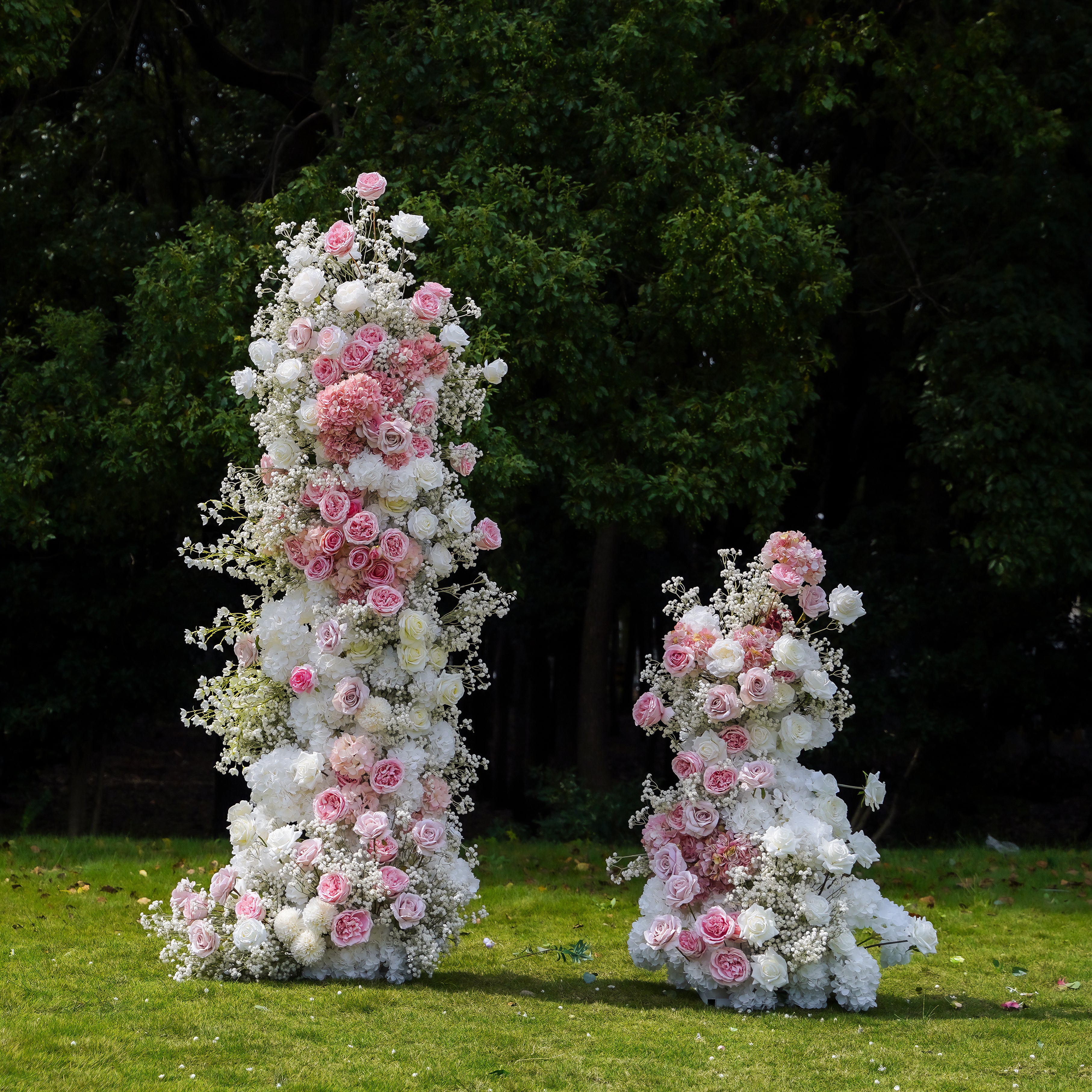 Blush：Wedding Party Background Floral Arch Decoration Including Frame