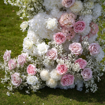 Blush：Wedding Party Background Floral Arch Decoration Including Frame