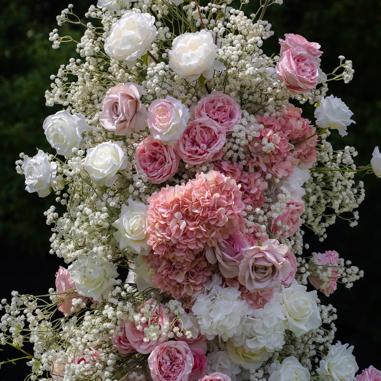 Blush：Wedding Party Background Floral Arch Decoration Including Frame