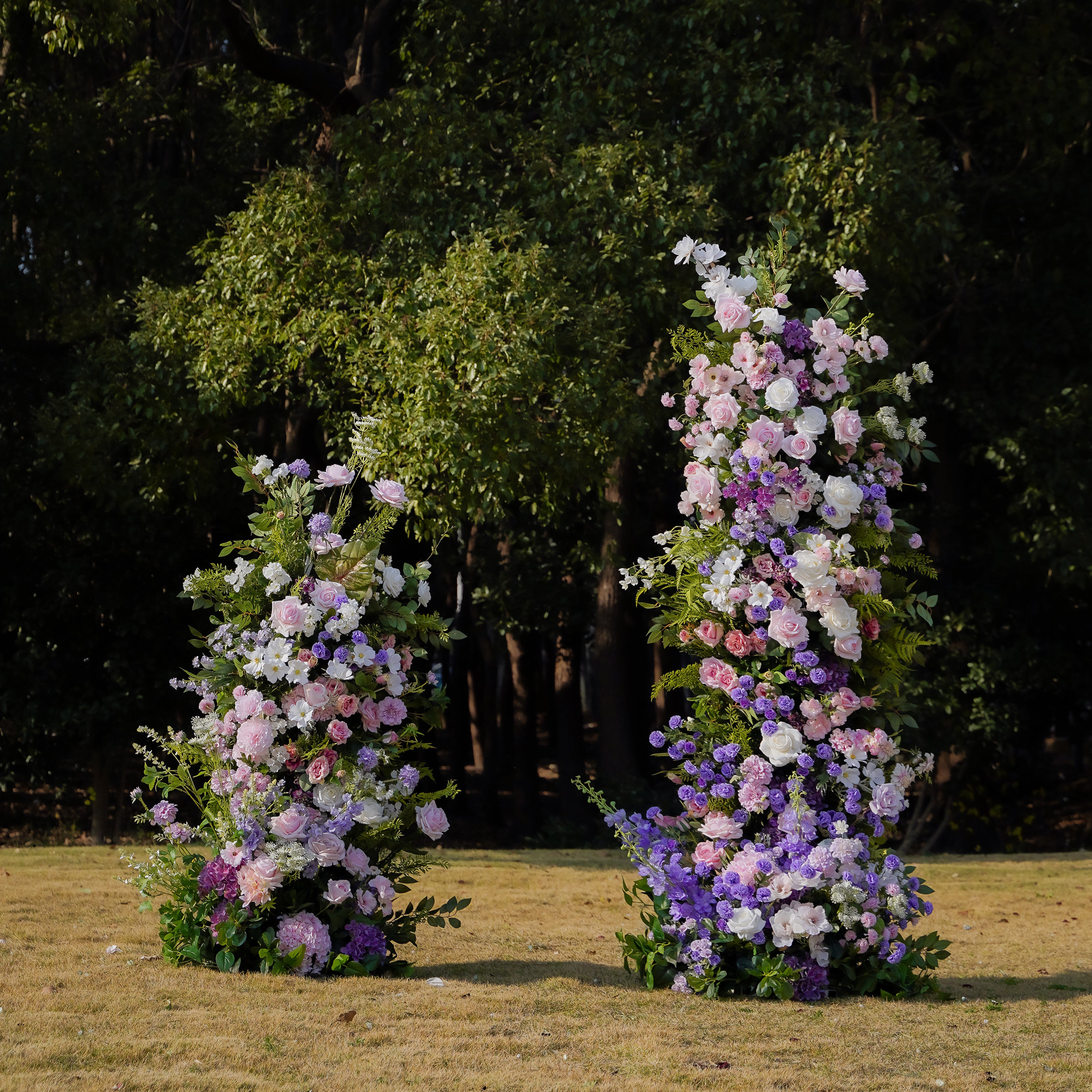 Violet:  New Wedding Party Background Floral Arch Decoration Including Frame