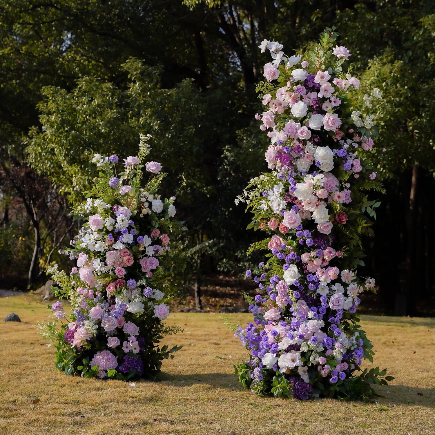 Violet:  New Wedding Party Background Floral Arch Decoration Including Frame