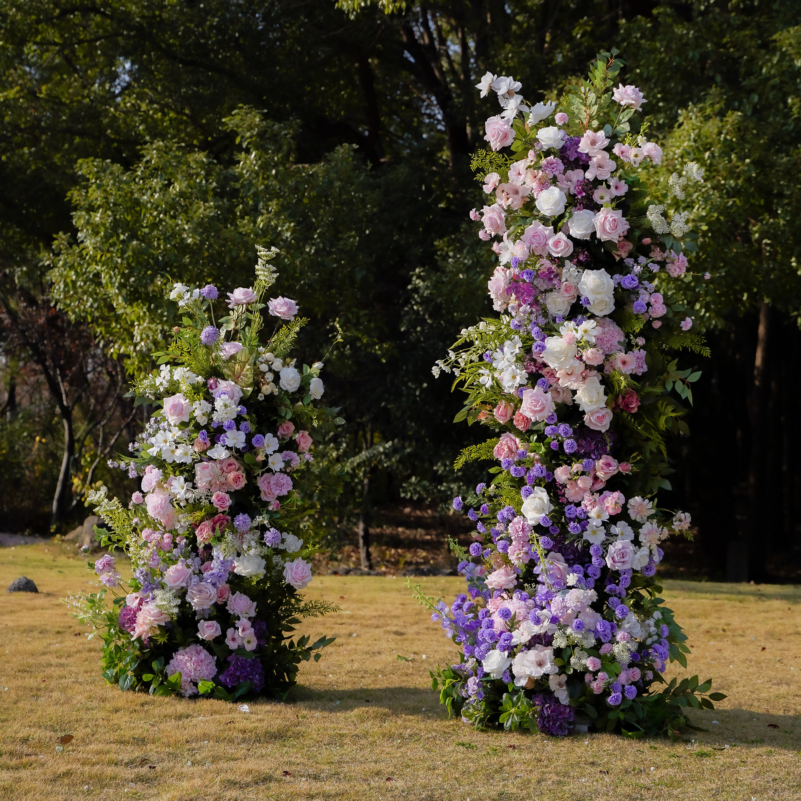 Violet:  New Wedding Party Background Floral Arch Decoration Including Frame