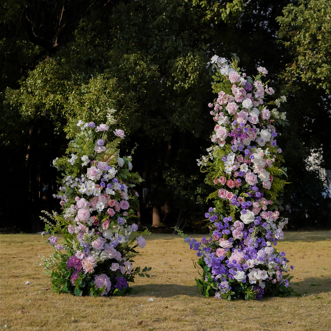 Violet:  New Wedding Party Background Floral Arch Decoration Including Frame