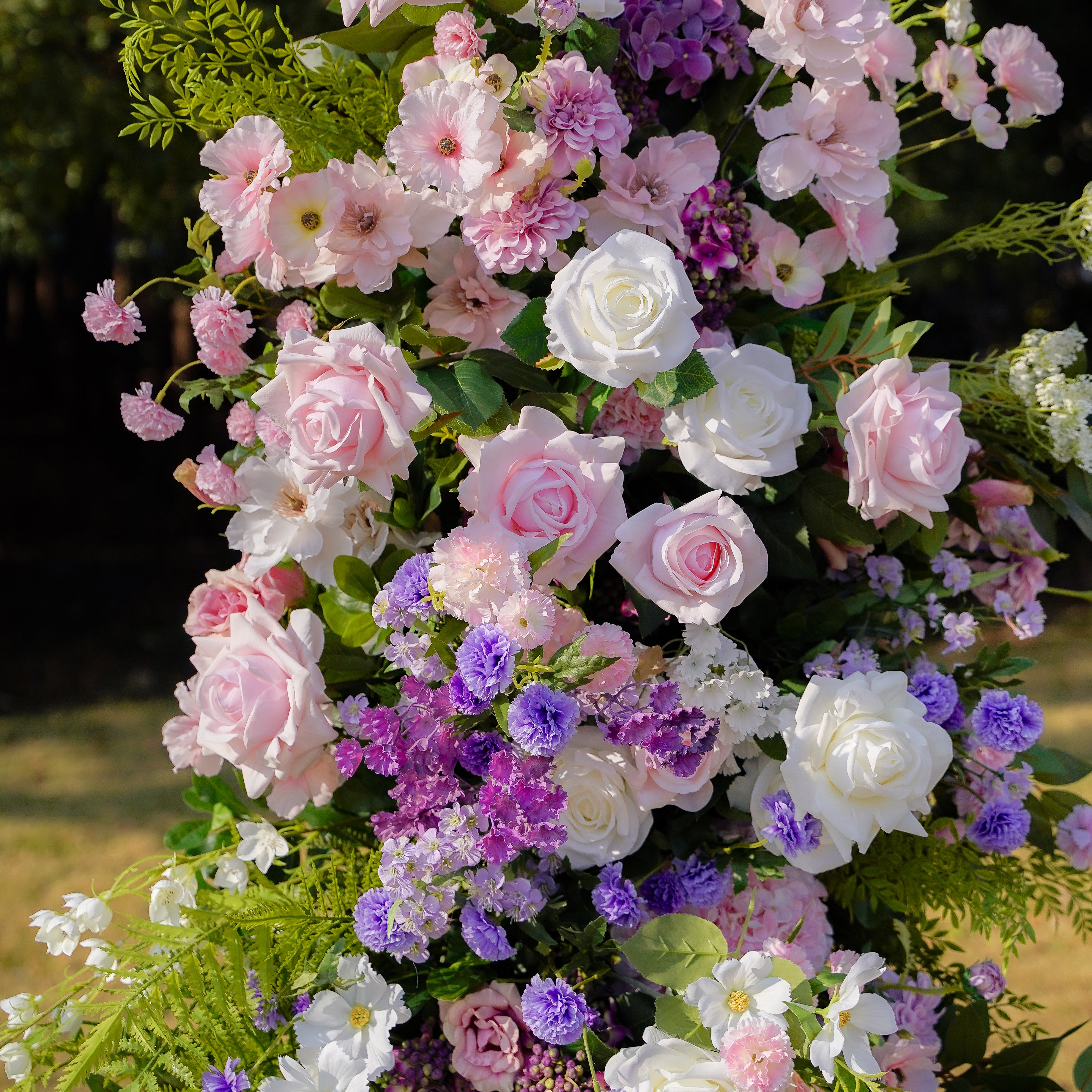 Violet:  New Wedding Party Background Floral Arch Decoration Including Frame