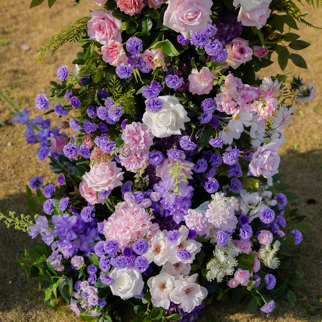 Violet:  New Wedding Party Background Floral Arch Decoration Including Frame
