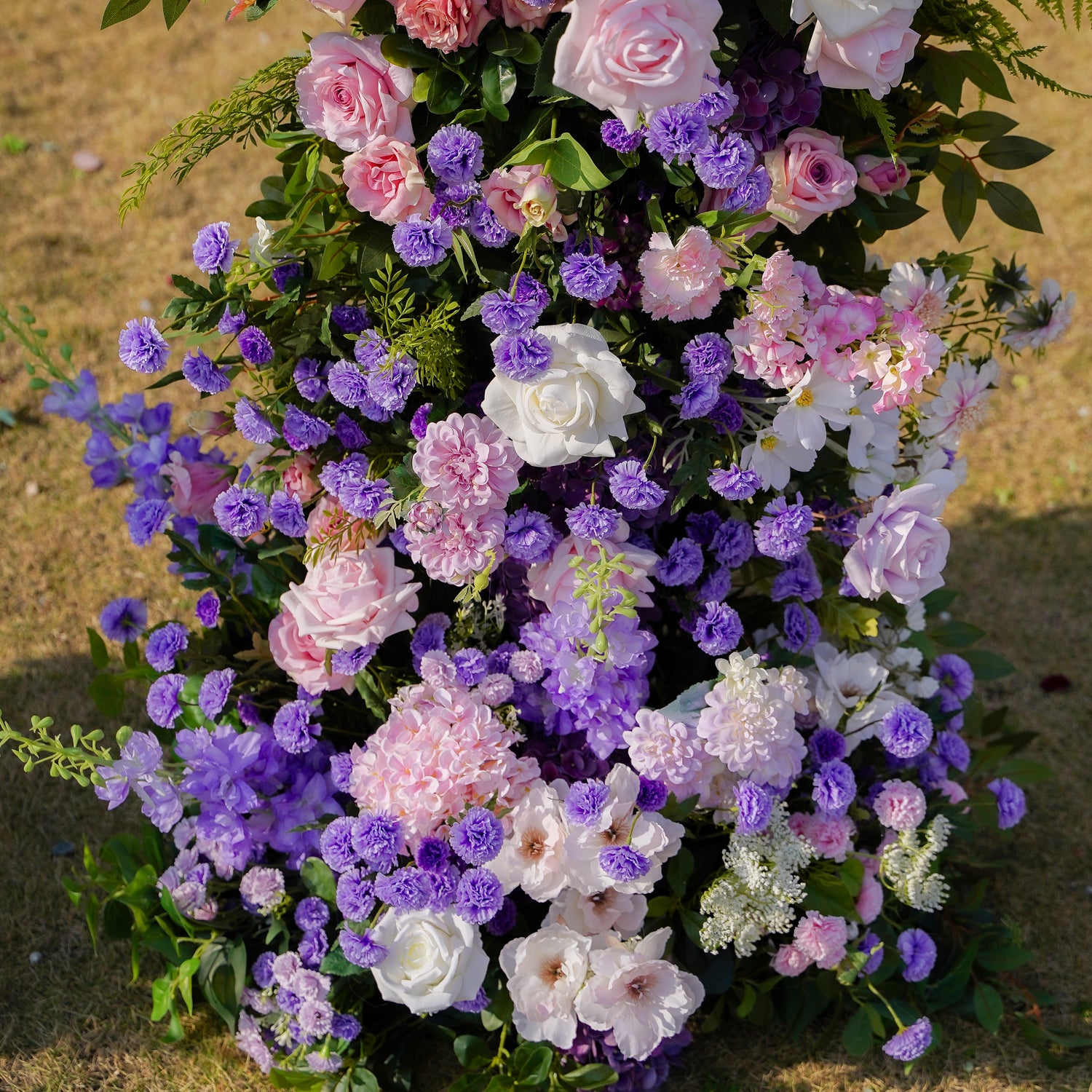 Violet:  New Wedding Party Background Floral Arch Decoration Including Frame