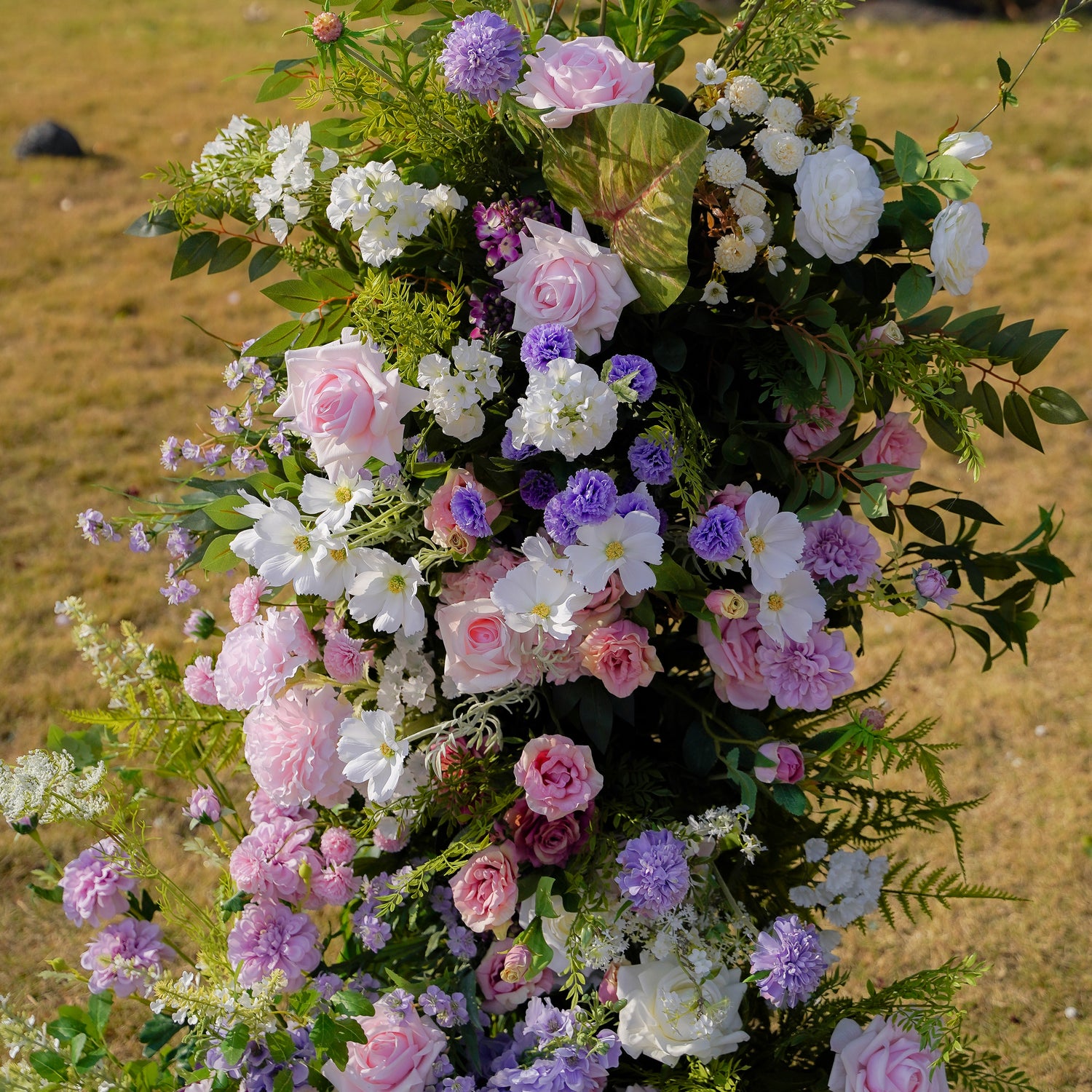 Violet:  New Wedding Party Background Floral Arch Decoration Including Frame