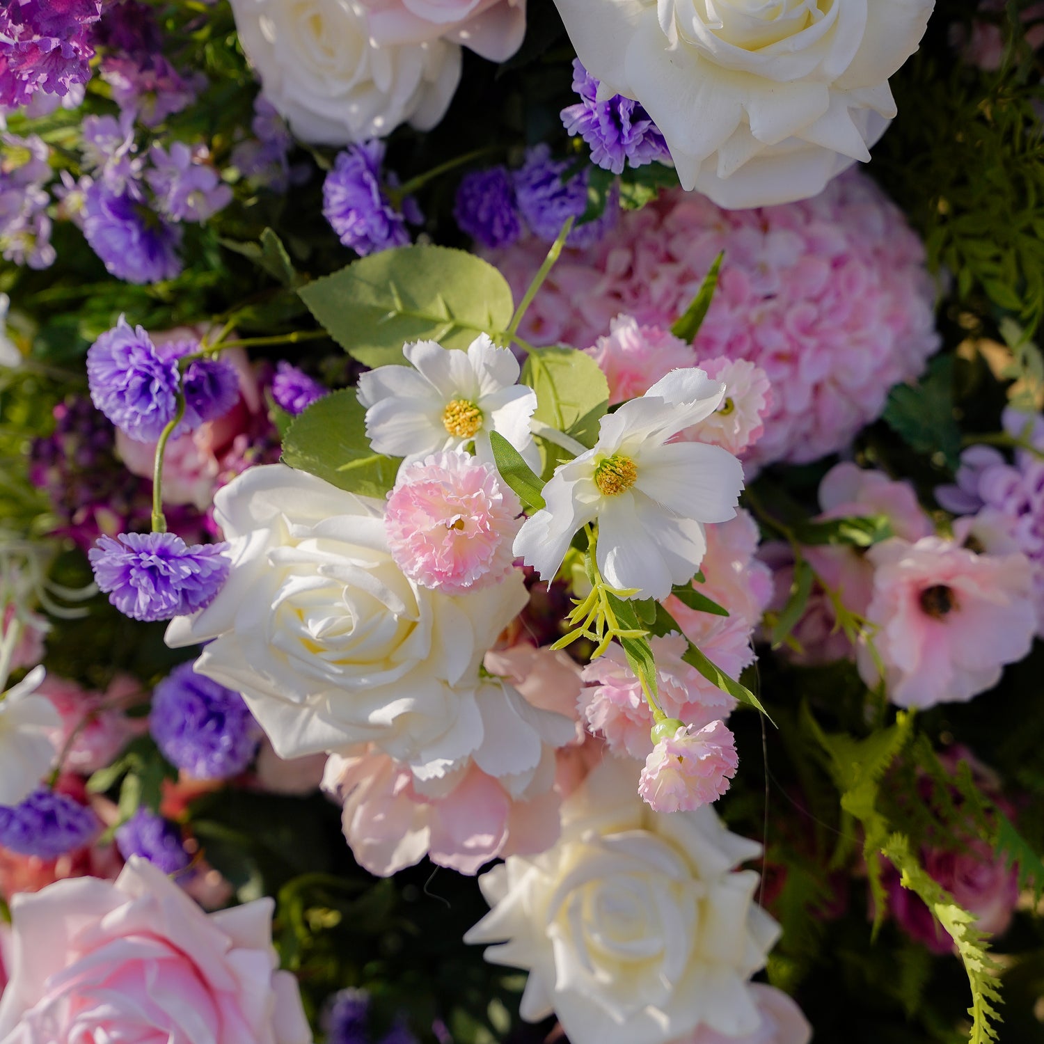 Violet:  New Wedding Party Background Floral Arch Decoration Including Frame