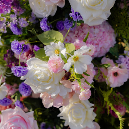 Violet:  New Wedding Party Background Floral Arch Decoration Including Frame