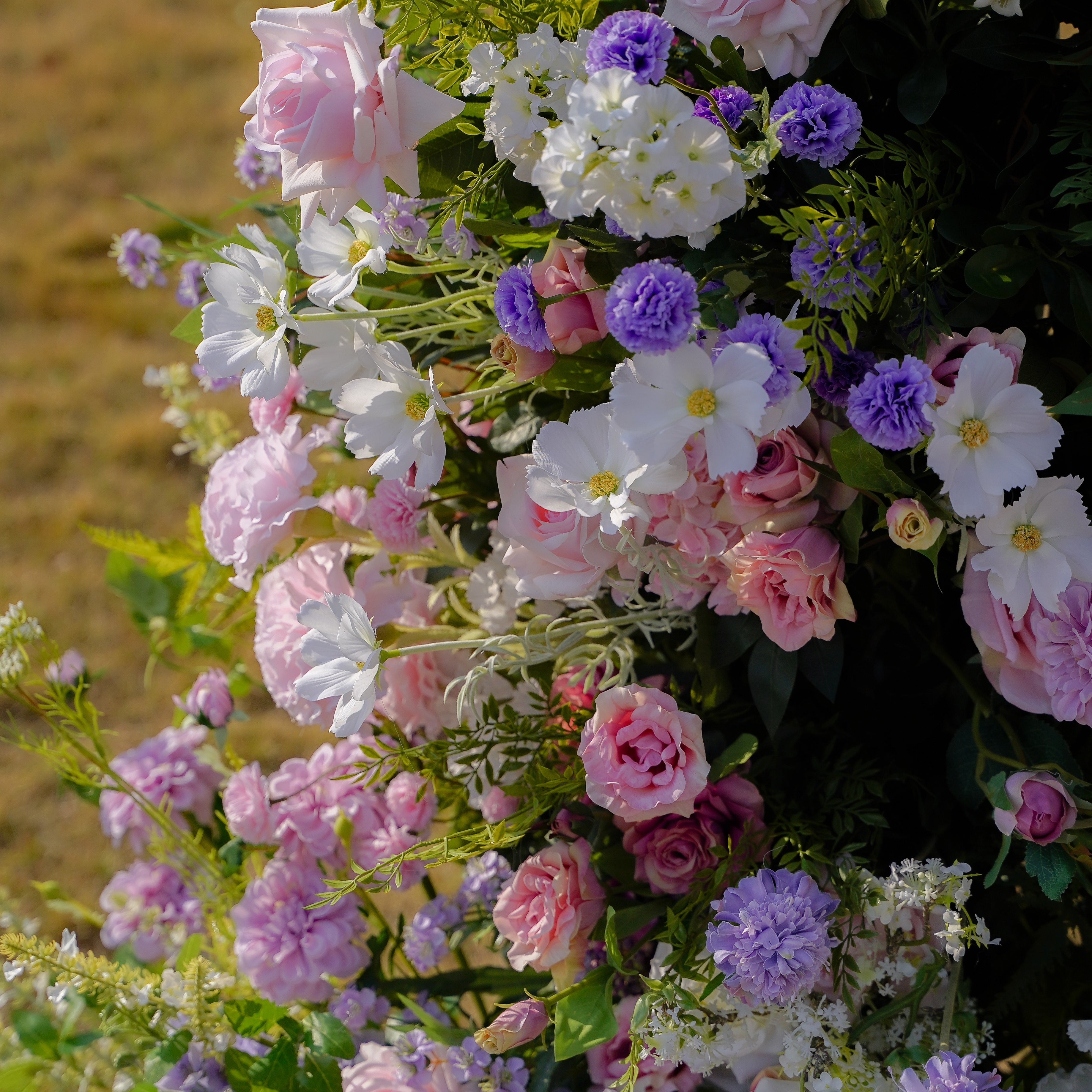Violet:  New Wedding Party Background Floral Arch Decoration Including Frame