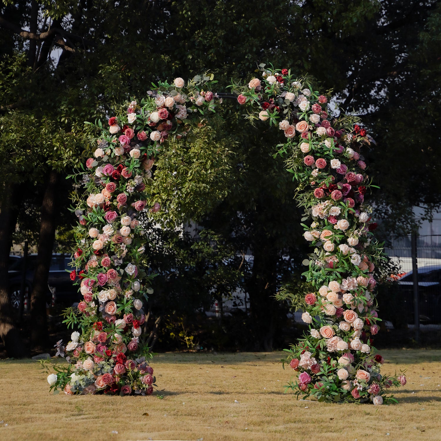 Nebula :  New Wedding Party Background Floral Arch Decoration Including Frame