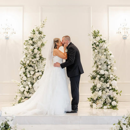 Glaciana 2026 Luxury Floral Arch with Frame - Complete Ceremony Backdrop Kit for Weddings Parties &amp; Events