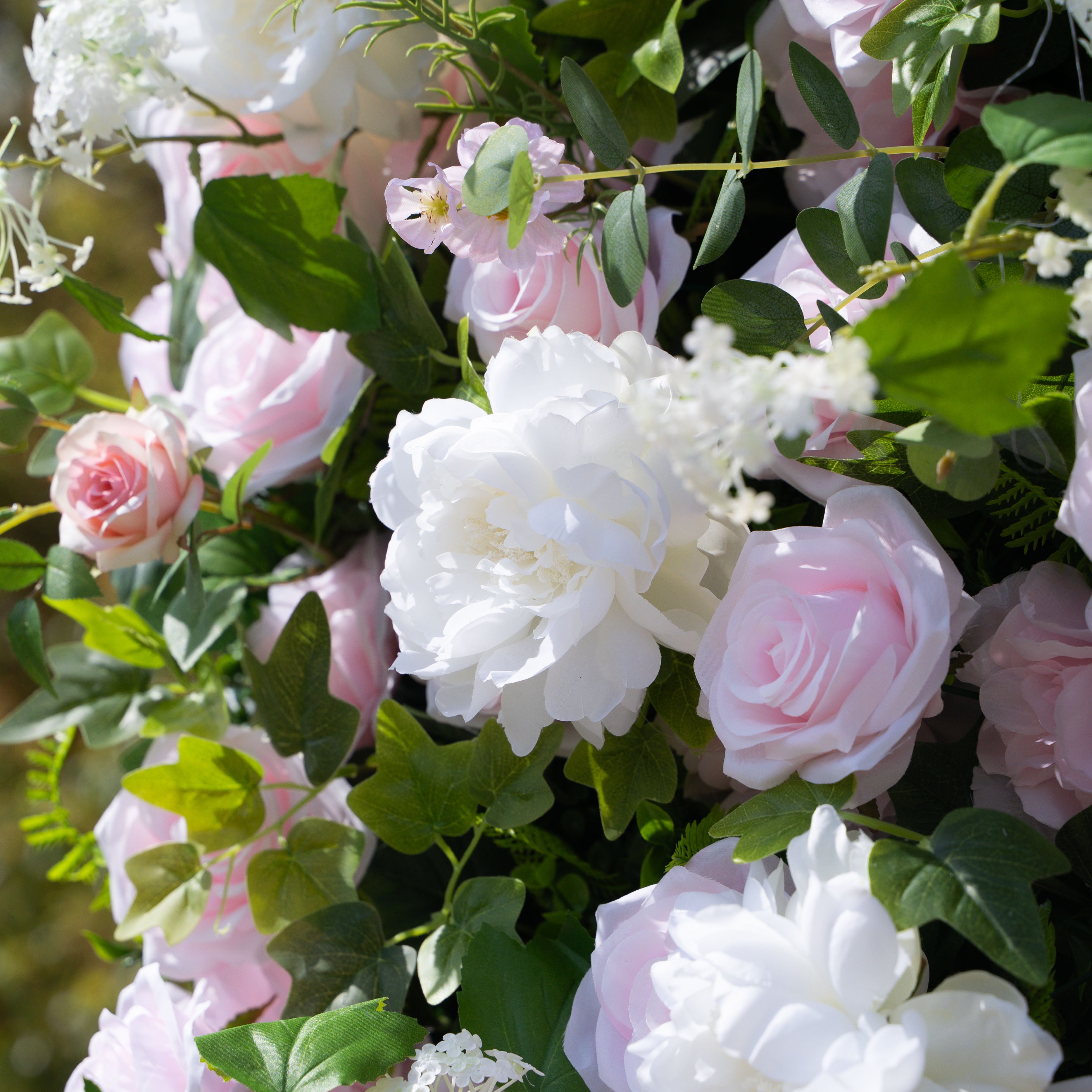 Chico: Fabric Artificial rolling up curtain flower wall 8ftx8ft for weddings and events decoration  (Ready to Ship USA only)