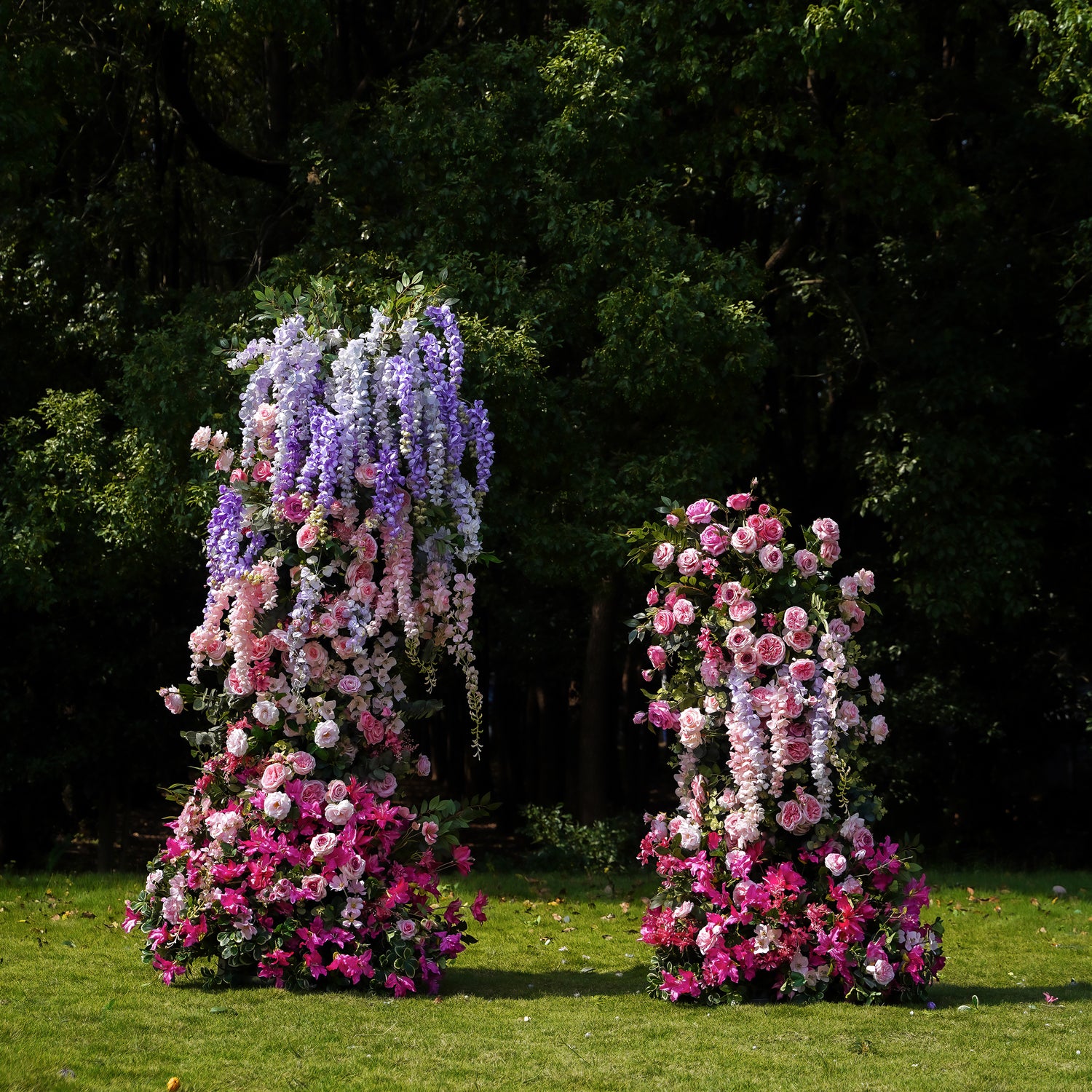 Cascade ：Wedding Party Background Floral Arch Decoration Including Frame