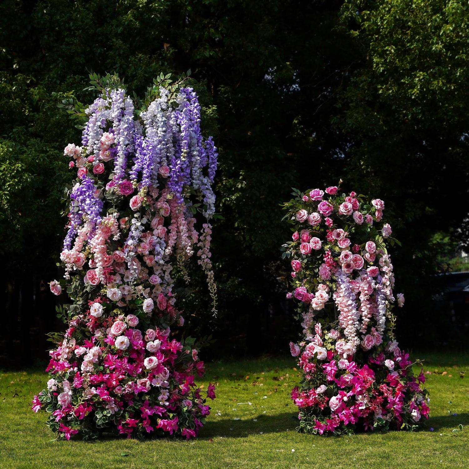 Cascade ：Wedding Party Background Floral Arch Decoration Including Frame