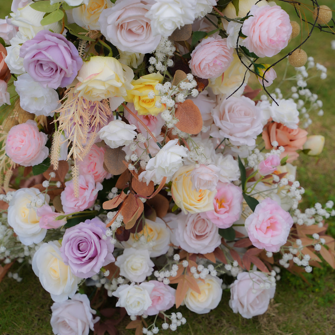 Dream Wedding Party Background Floral Arch Decoration  Including Frame
