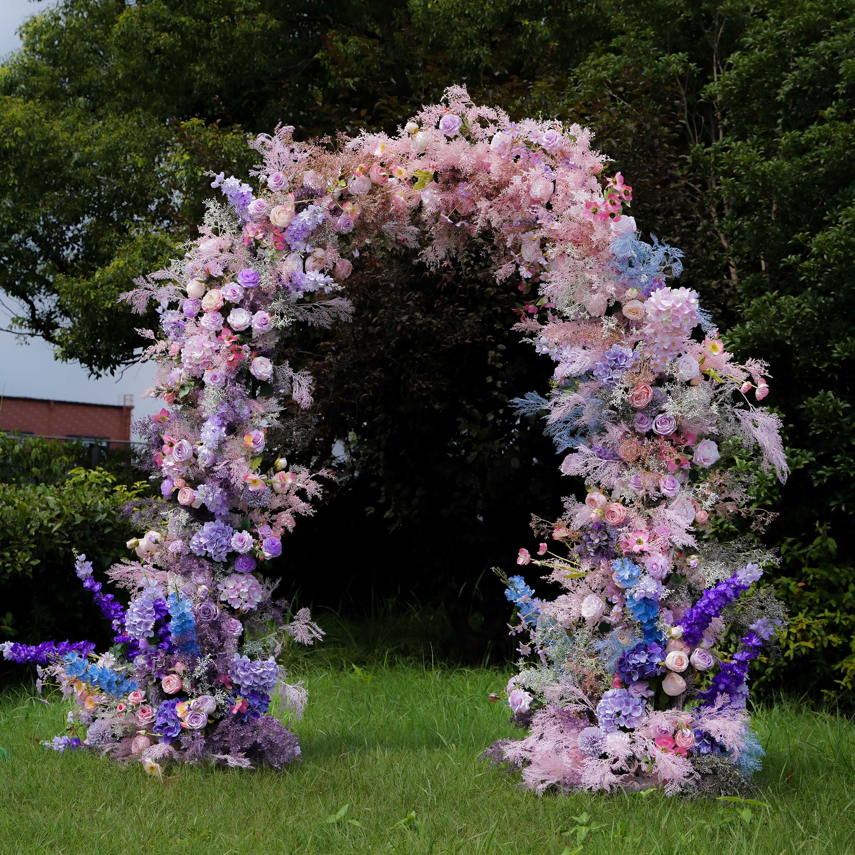 Aurora Wedding Party Background Floral Arch Decoration  Including Frame