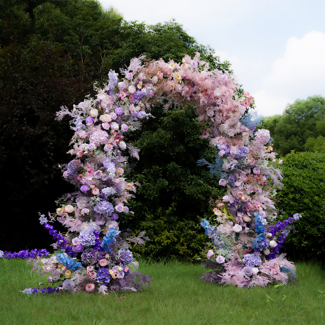 Aurora Wedding Party Background Floral Arch Decoration  Including Frame