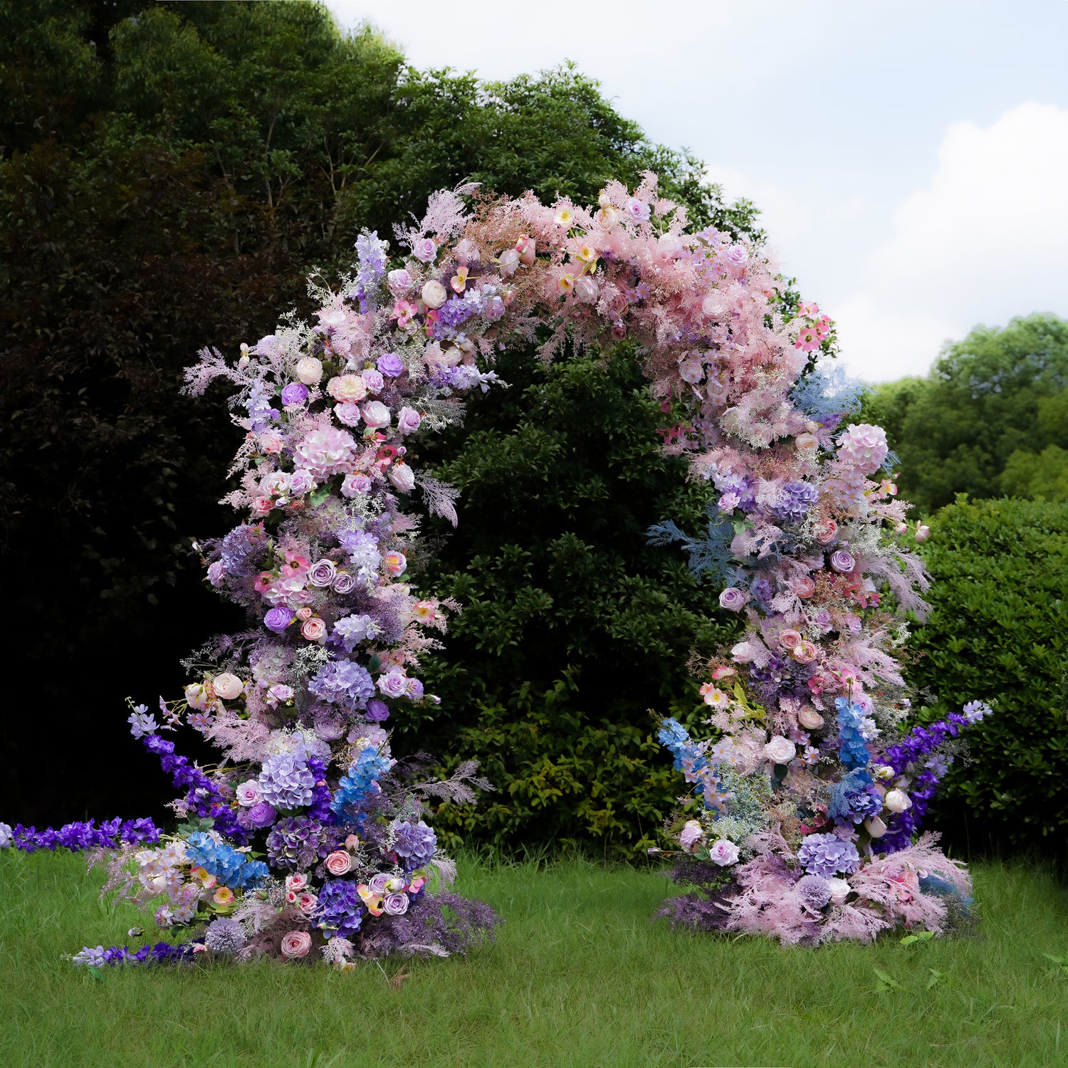 Aurora Wedding Party Background Floral Arch Decoration  Including Frame