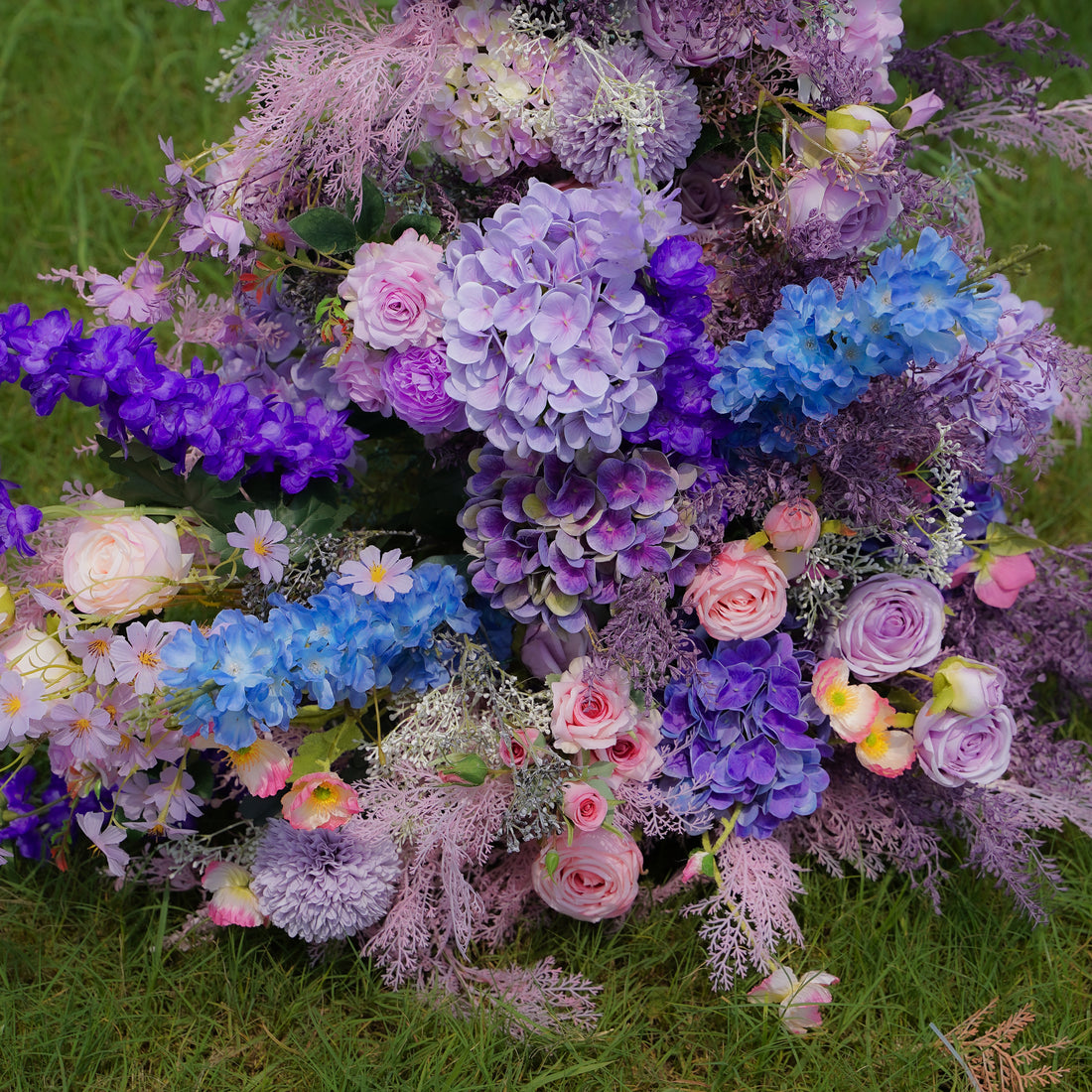 Aurora Wedding Party Background Floral Arch Decoration  Including Frame