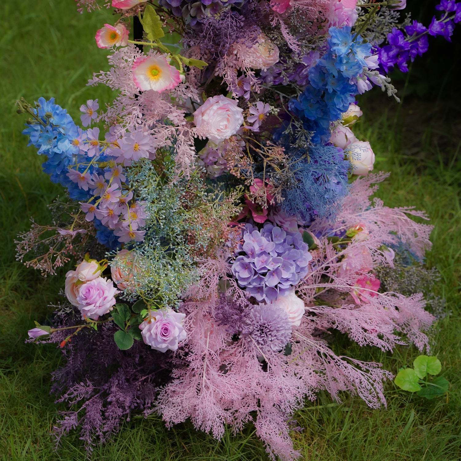 Aurora Wedding Party Background Floral Arch Decoration  Including Frame